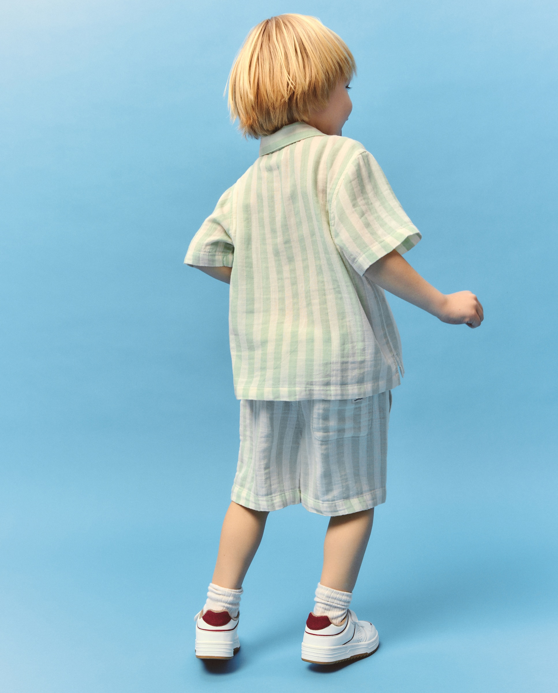Bermudas às Riscas Kids El Corte Inglés Verde-3