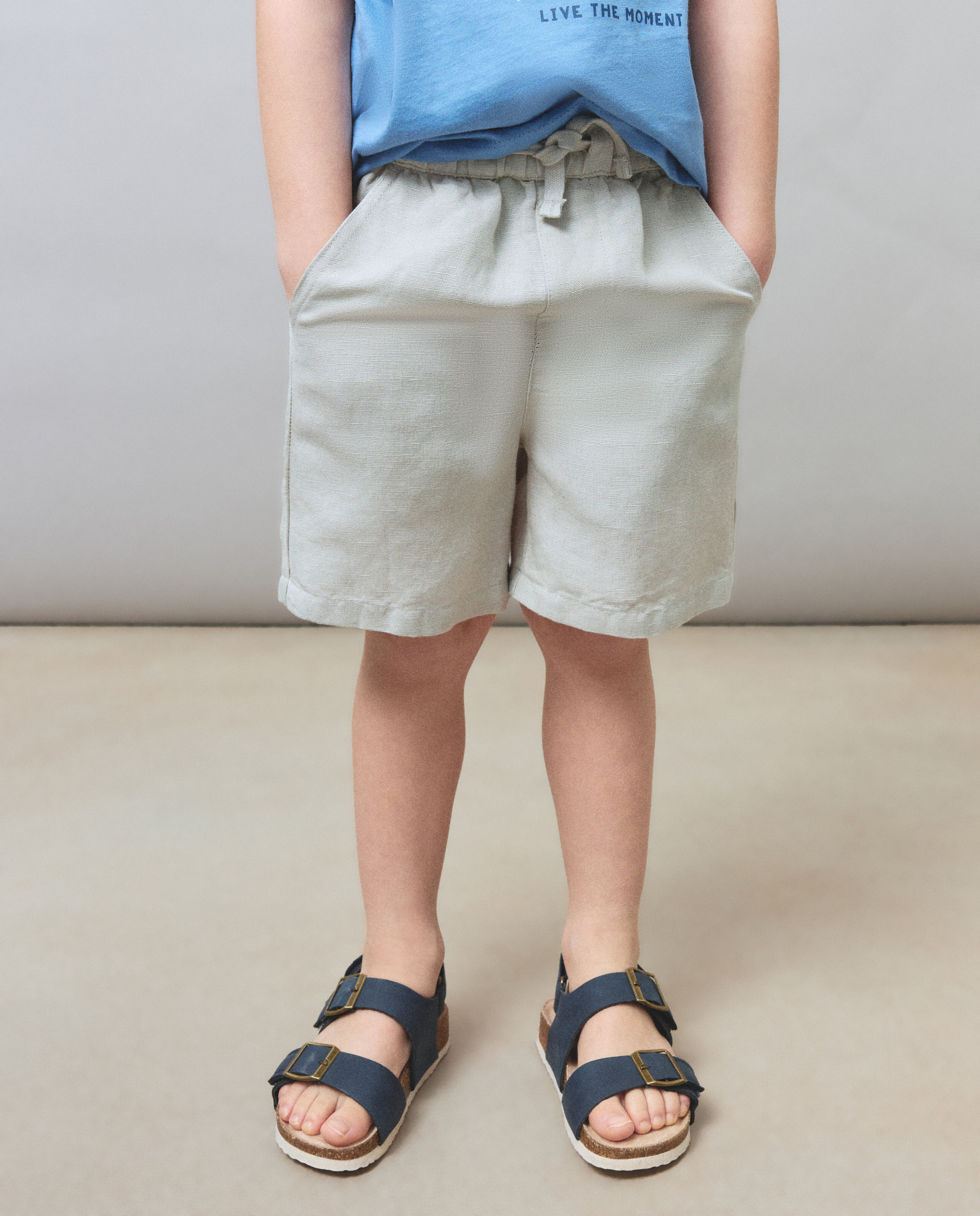 Bermudas de Linho Kids El Corte Inglés Verde-2