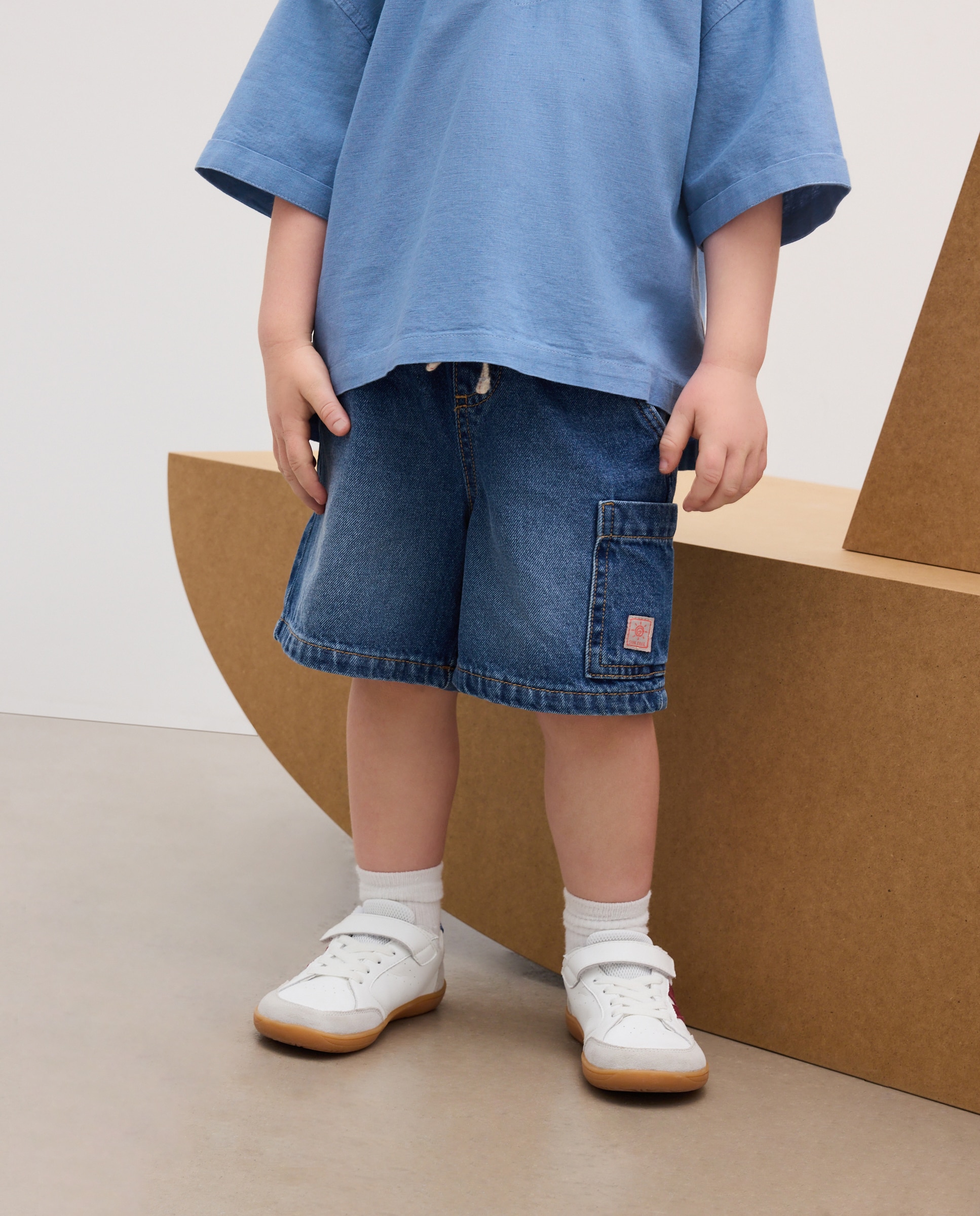 Bermudas de Ganga Lisas Kids El Corte Inglés Azul pálido-2