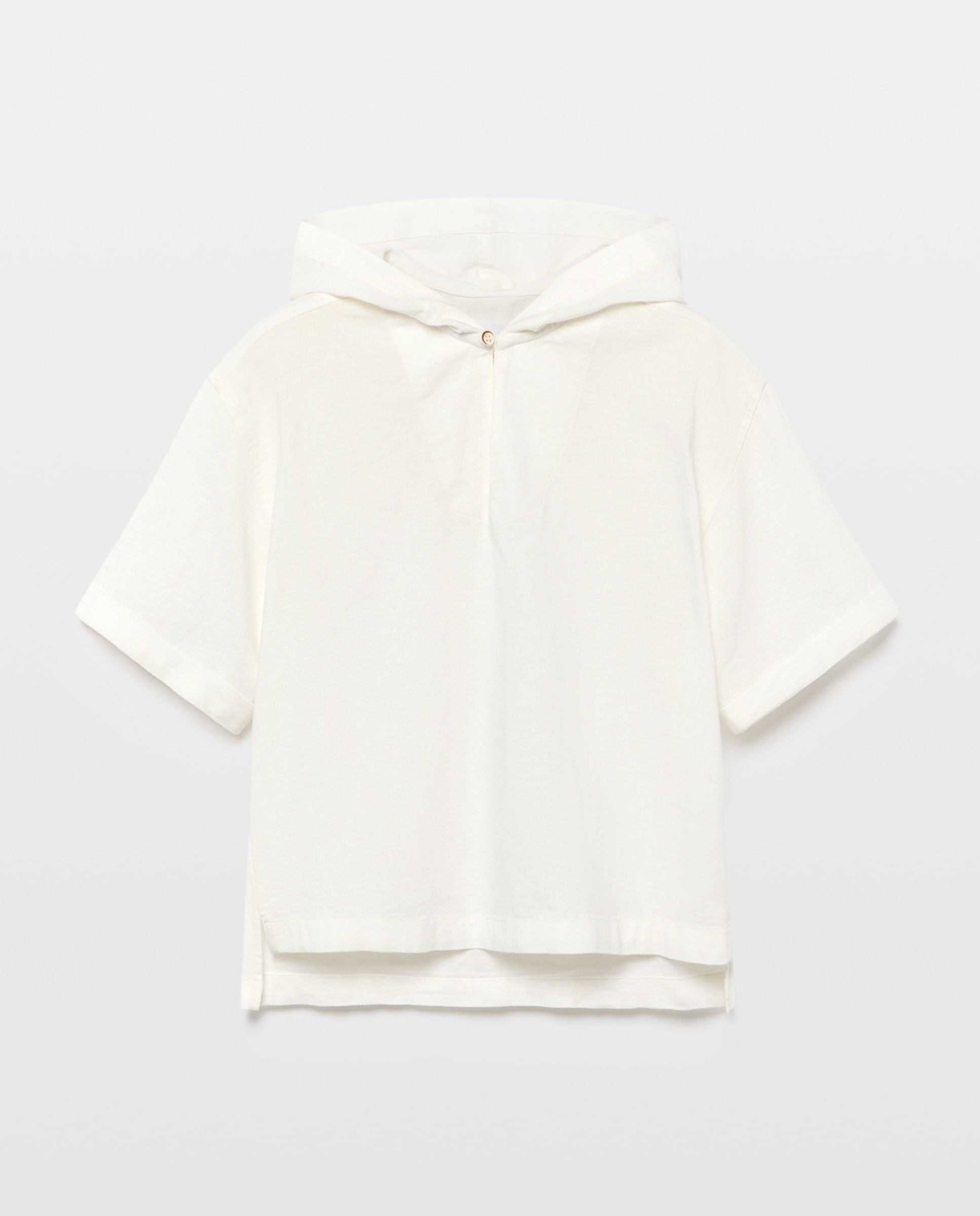 Camisa para niño de manga corta con capucha - Kids El Corte Inglés - Blanco roto Blanco roto-4