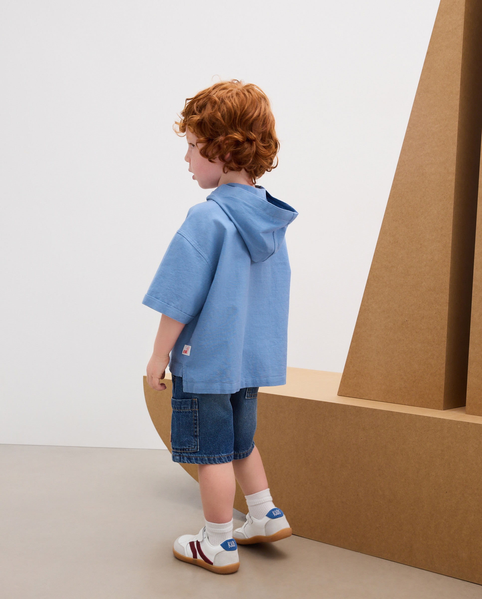Camisa de Manga Curta com Capuz Kids El Corte Inglés 400 Azul-3