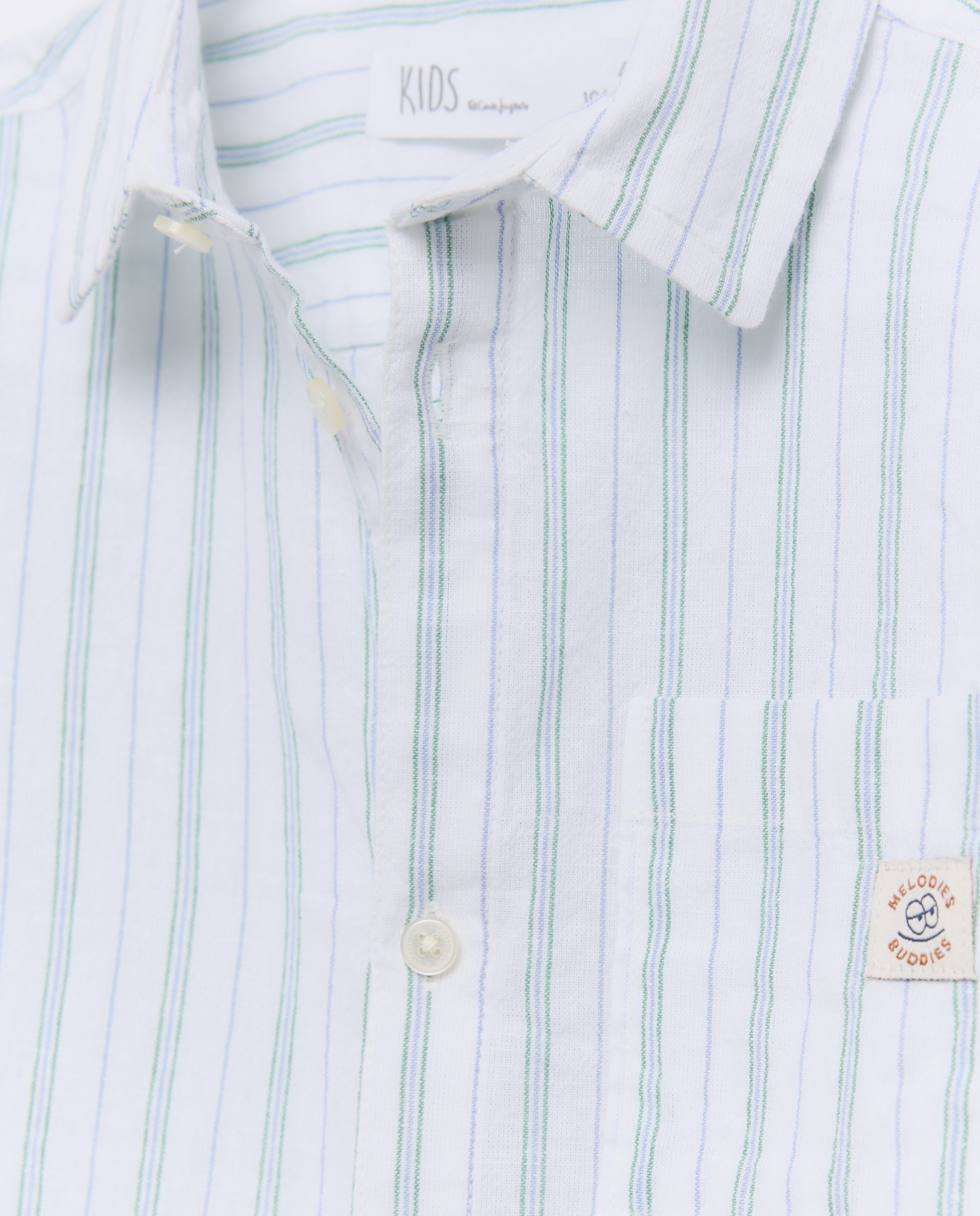 Camisa de Manga Comprida com Risca e Fantasia Kids El Corte Inglés Verde-5