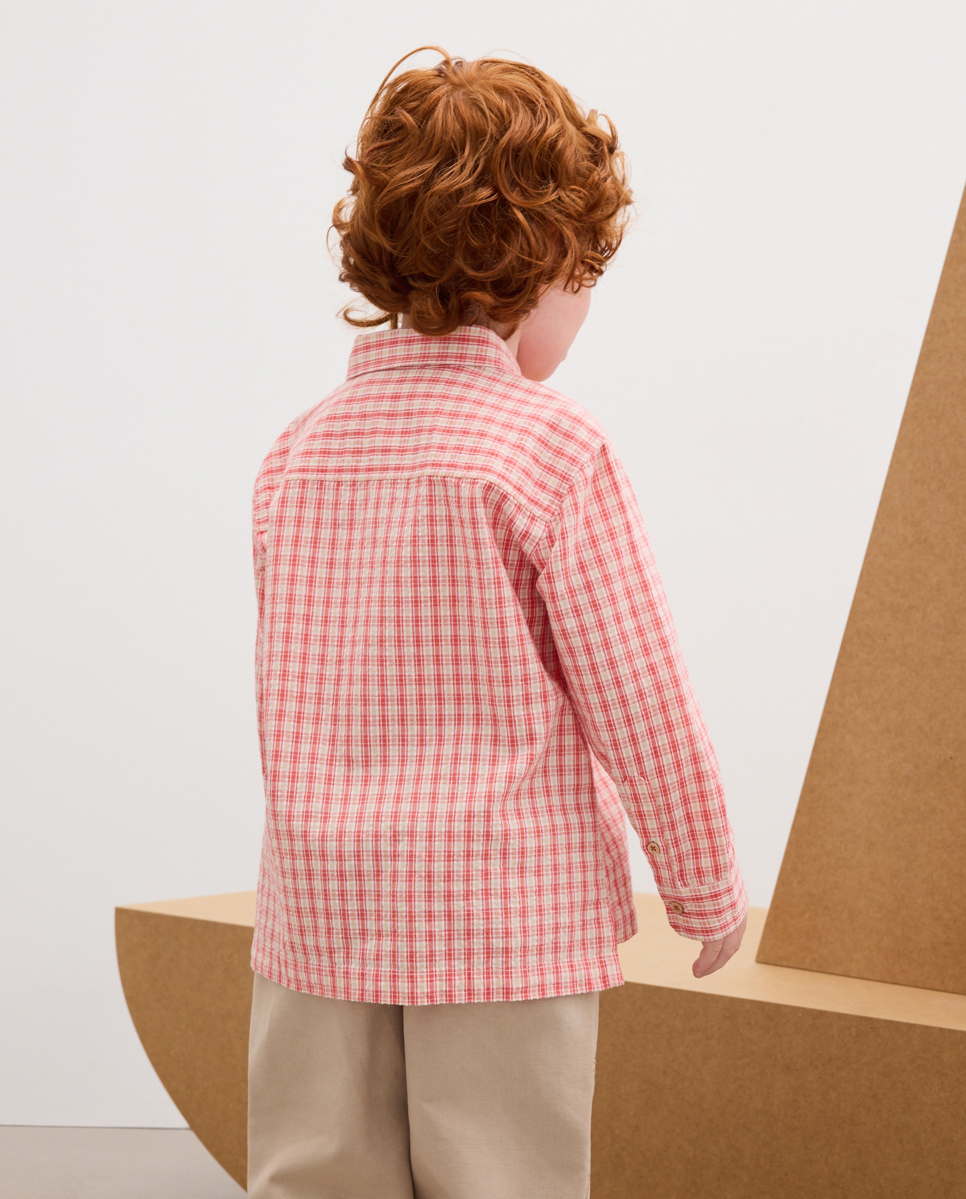 Camisa manga larga cuadros de niño - Kids El Corte Inglés - Rojo Rojo-2