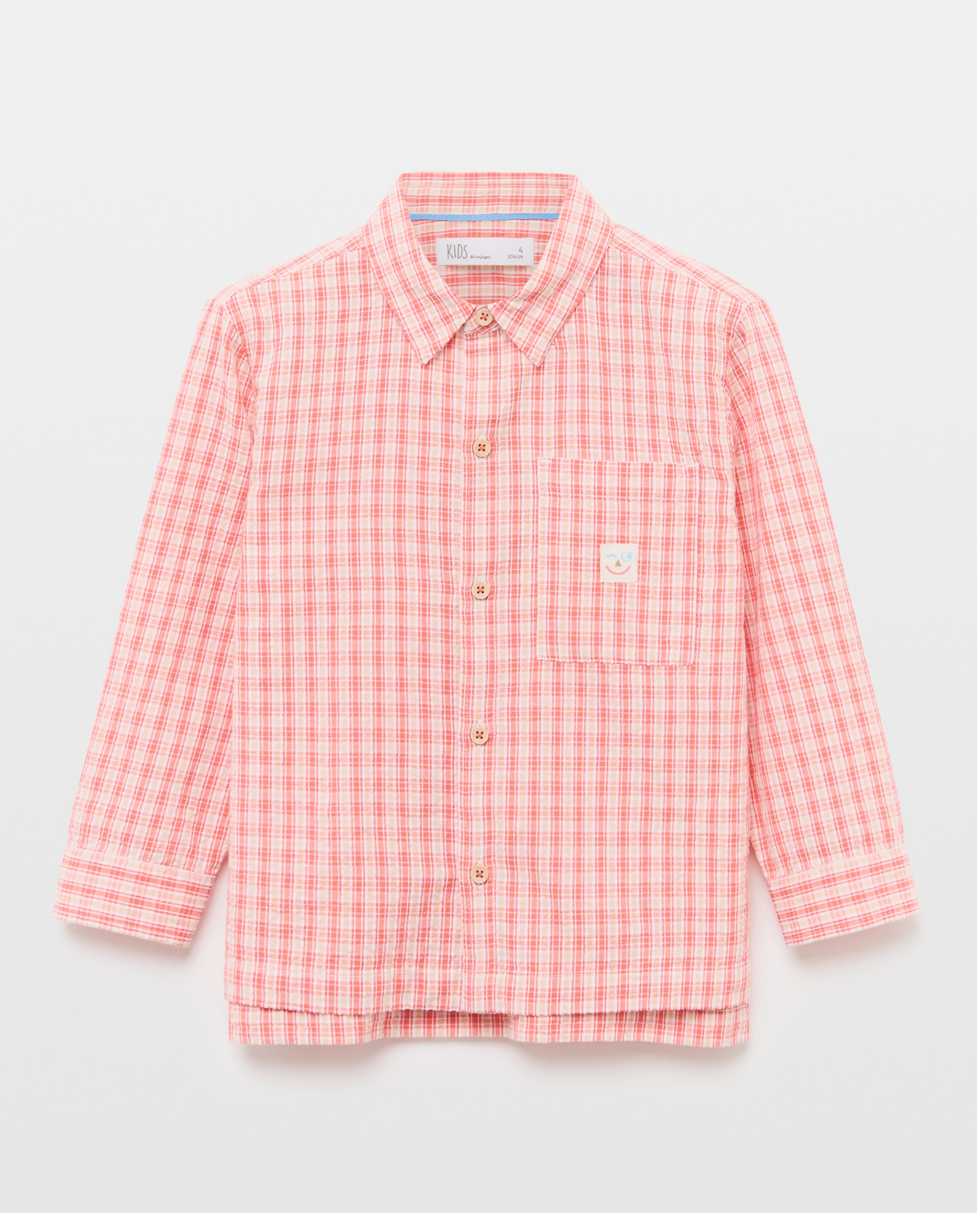 Camisa manga larga cuadros de niño - Kids El Corte Inglés - Rojo Rojo-3