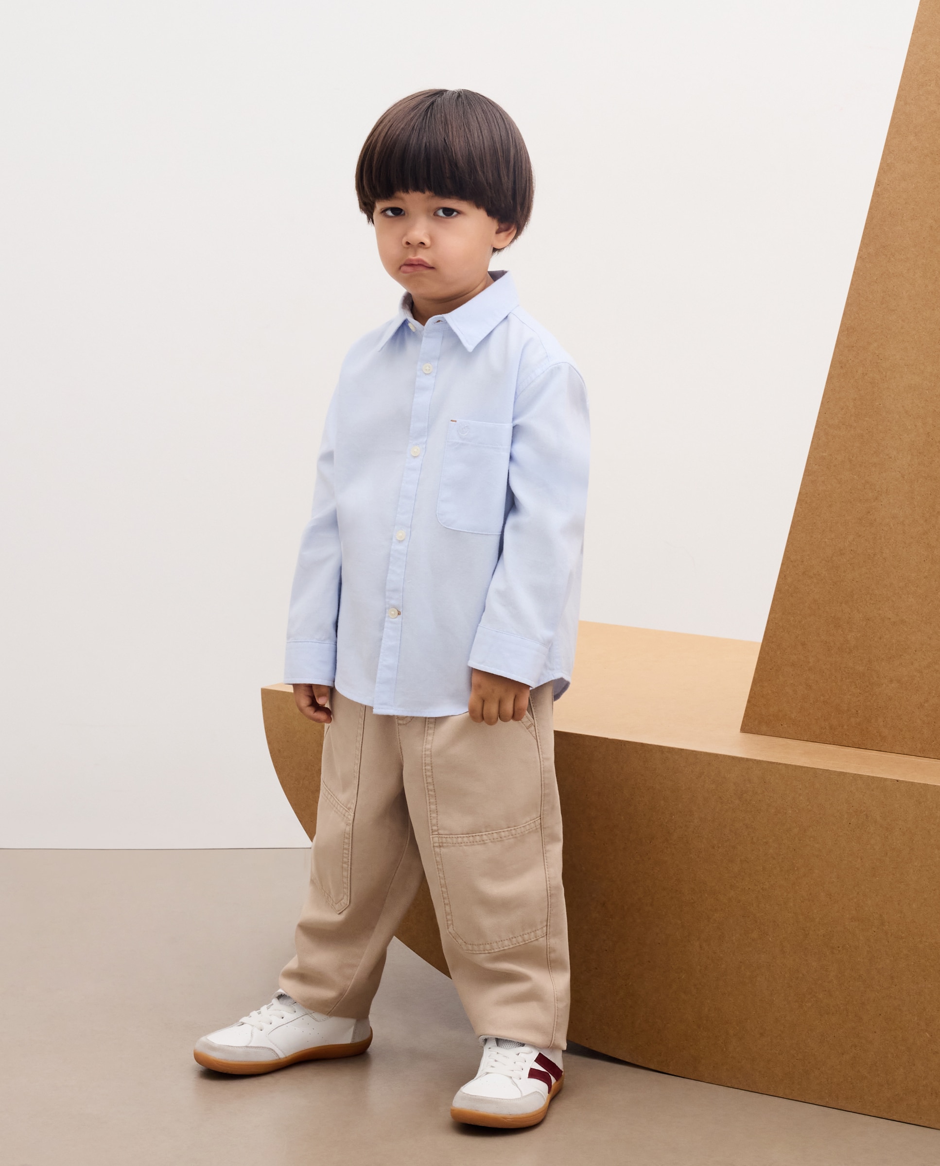 Camisa de niño manga larga herringbone y cuello camisero - Kids El Corte Inglés - 410 Azul claro 410 Azul claro-2