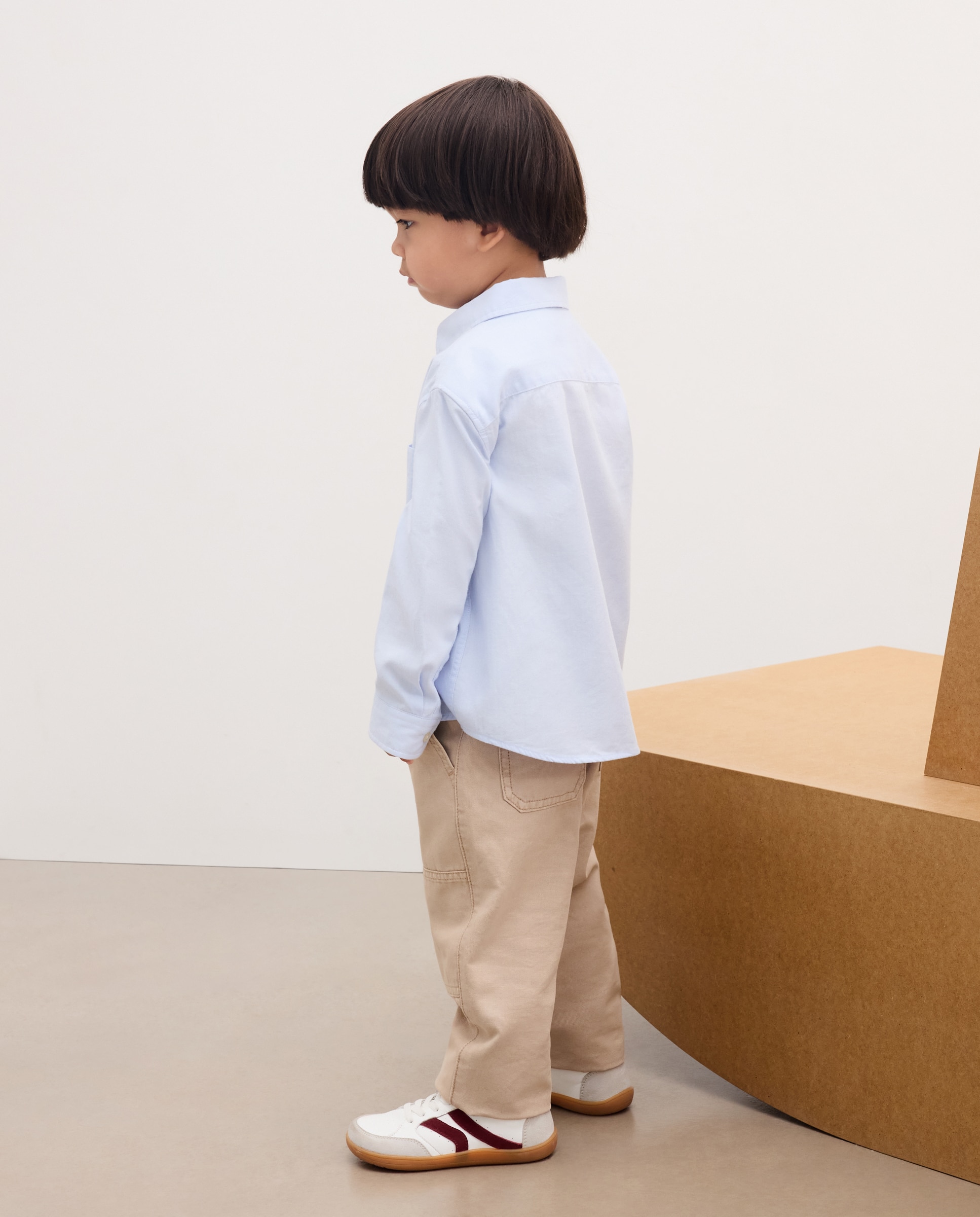 Camisa de niño manga larga herringbone y cuello camisero - Kids El Corte Inglés - 410 Azul claro 410 Azul claro-3