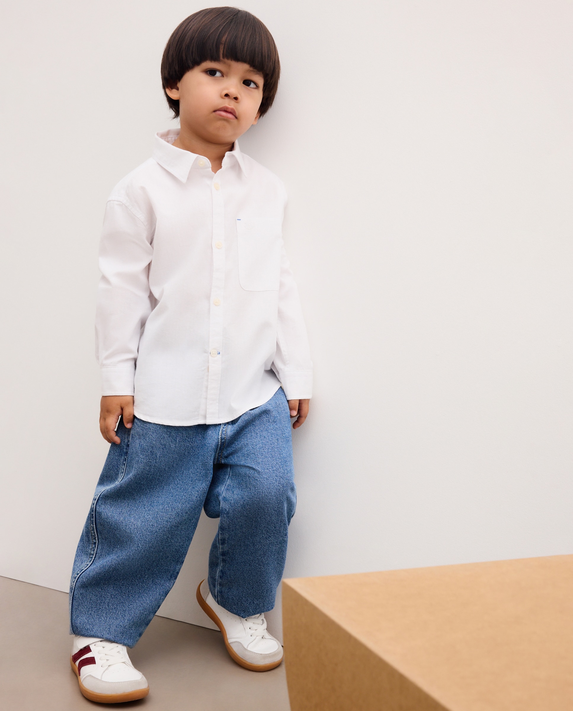 Imagem 0 de Camisa Herringbone com Manga Comprida e Colarinho de Camisa