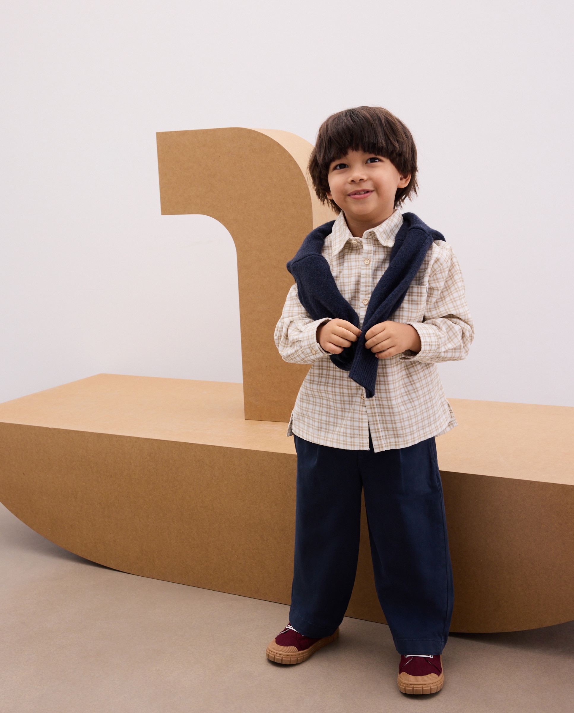 Camisa manga larga de microfibra de niño - Kids El Corte Inglés - Blanco Blanco-2