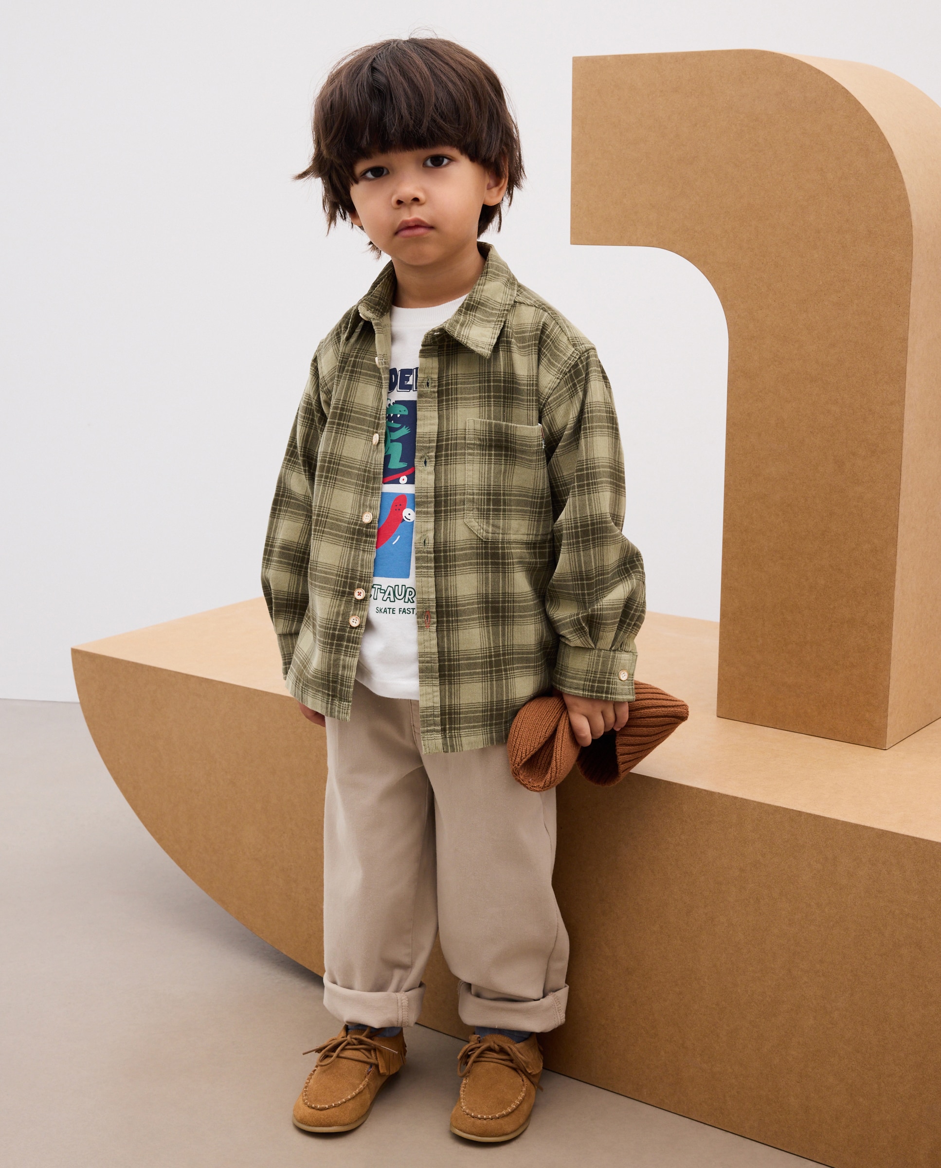 Camisa manga larga de microfibra de niño - Kids El Corte Inglés - Verde Verde-1
