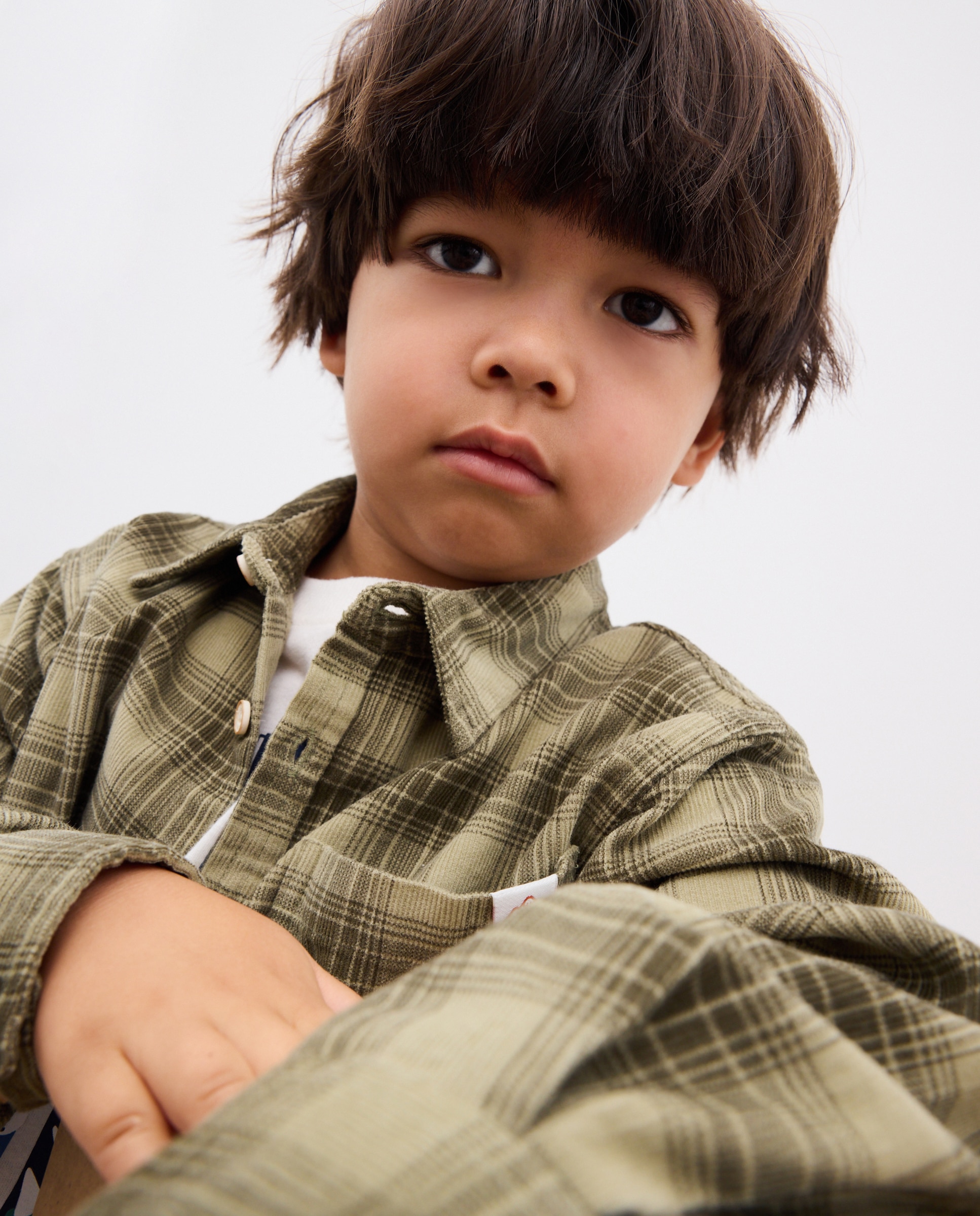 Camisa manga larga de microfibra de niño - Kids El Corte Inglés - Verde Verde-3