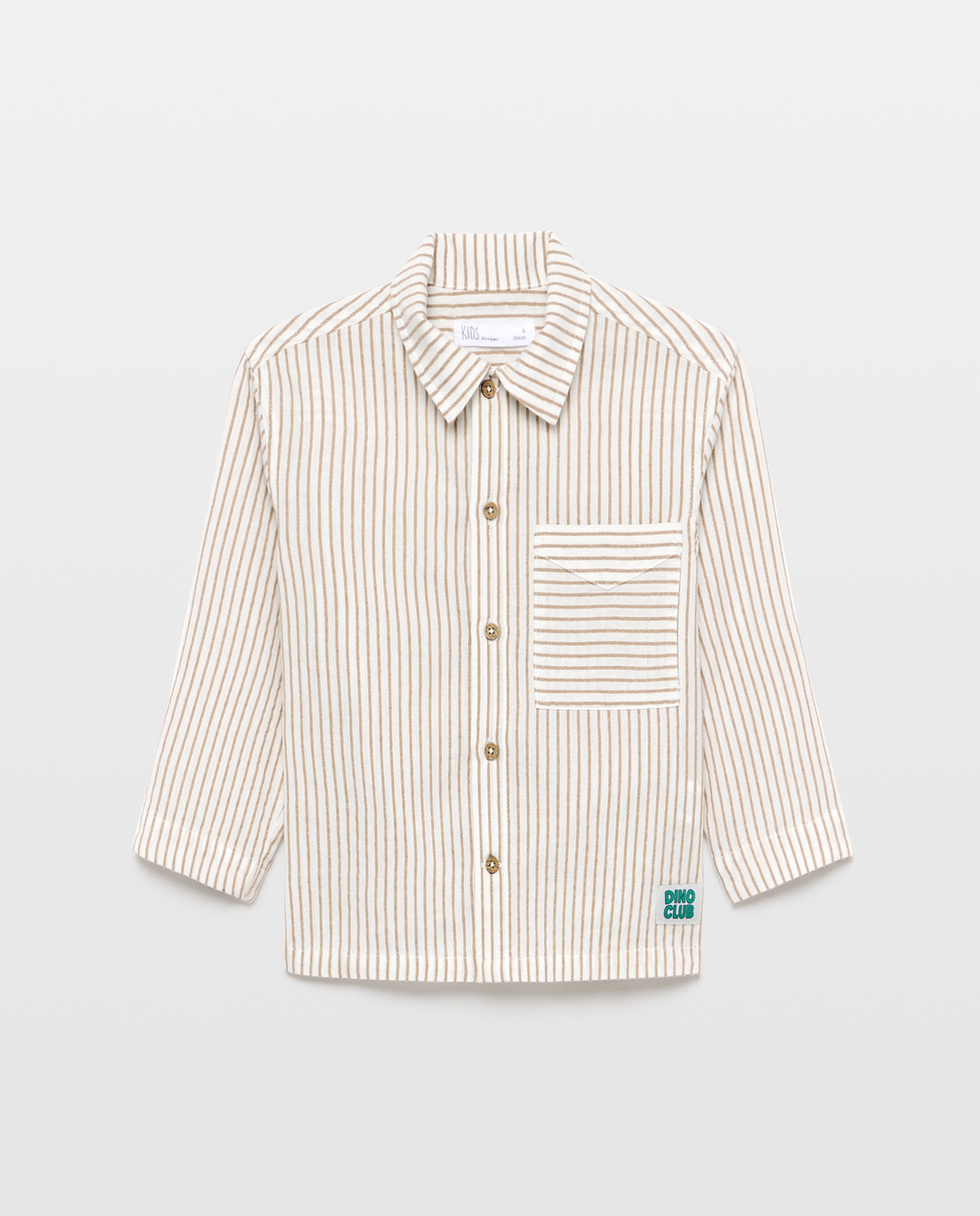 Camisa de niño manga larga en tejido rústico - Kids El Corte Inglés - Marrón Marrón-1