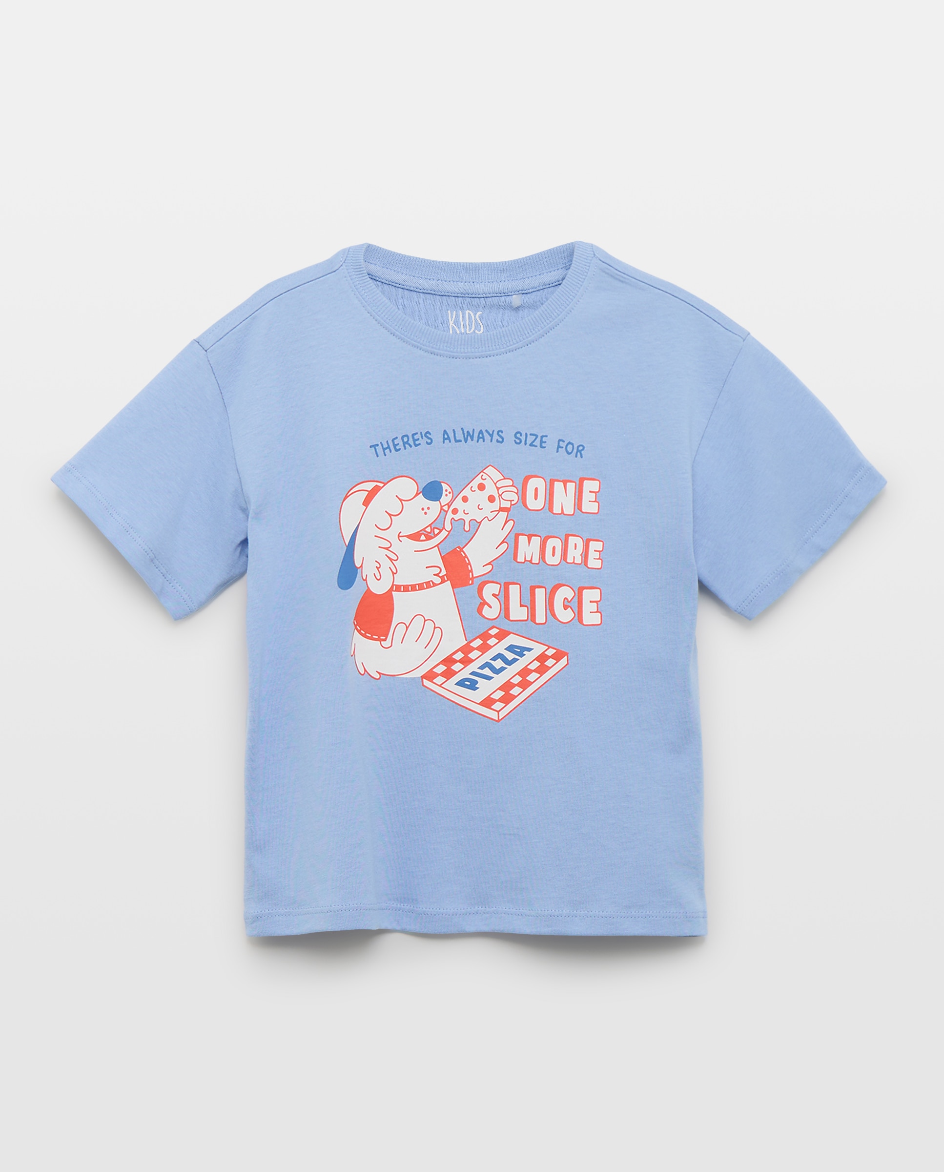 T-shirt de Manga Curta Básica com Fantasia Azul-marinho-4