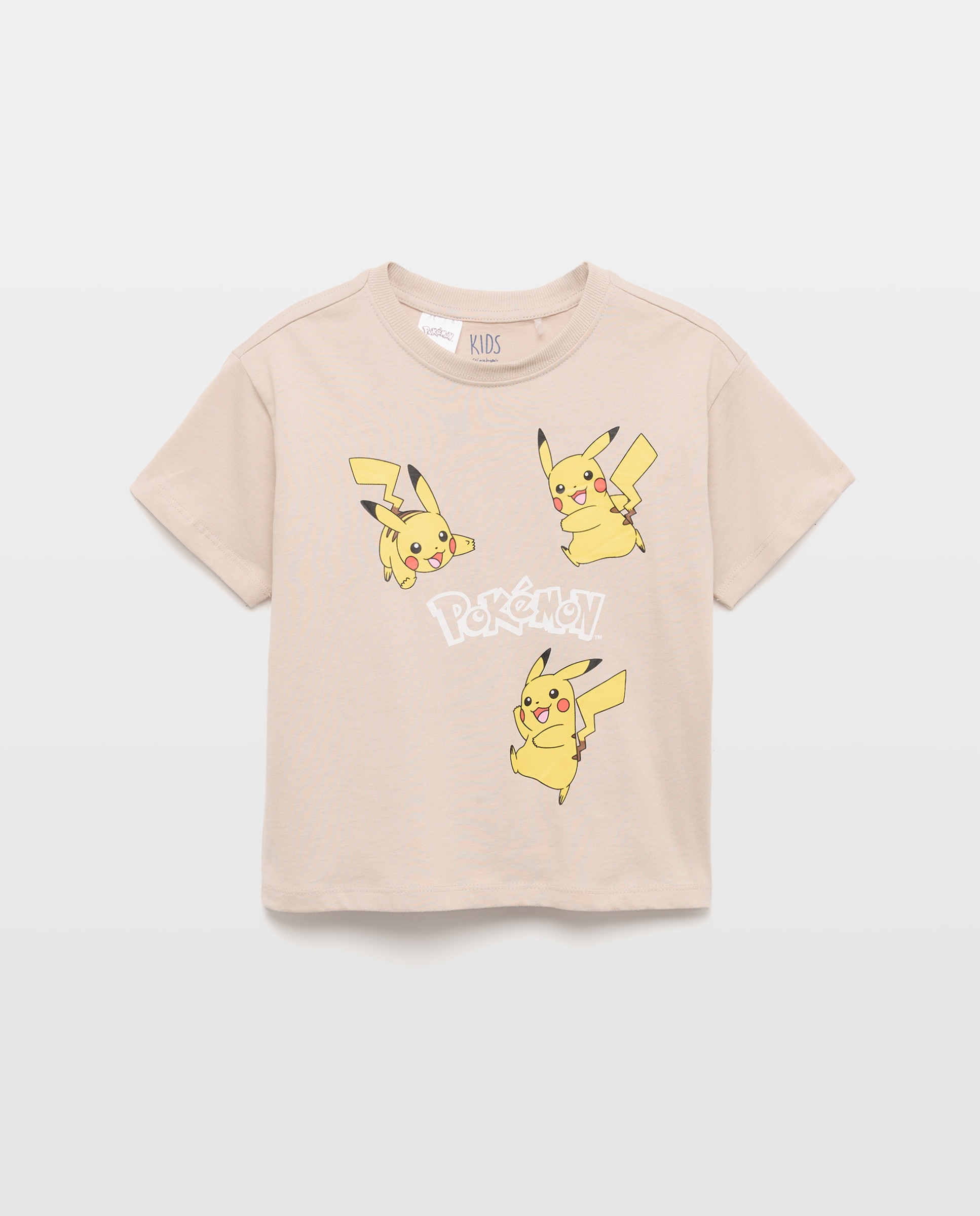 T-shirt de Manga Curta com Estampado Pokémon Camel-4