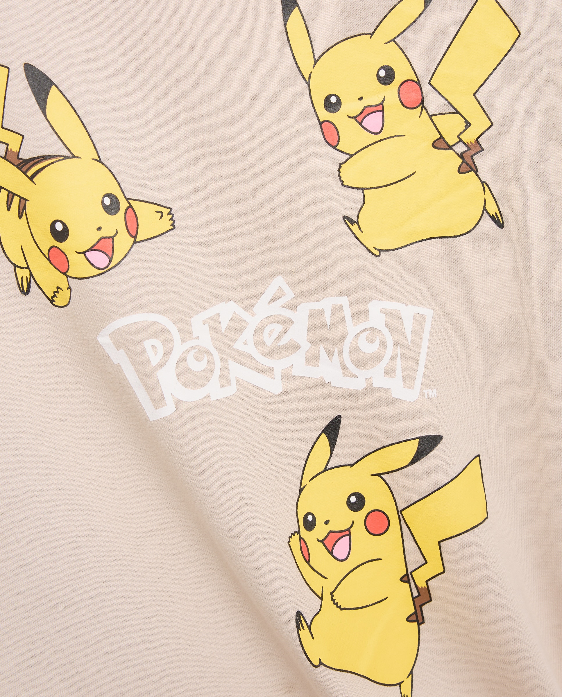 T-shirt de Manga Curta com Estampado Pokémon Camel-5
