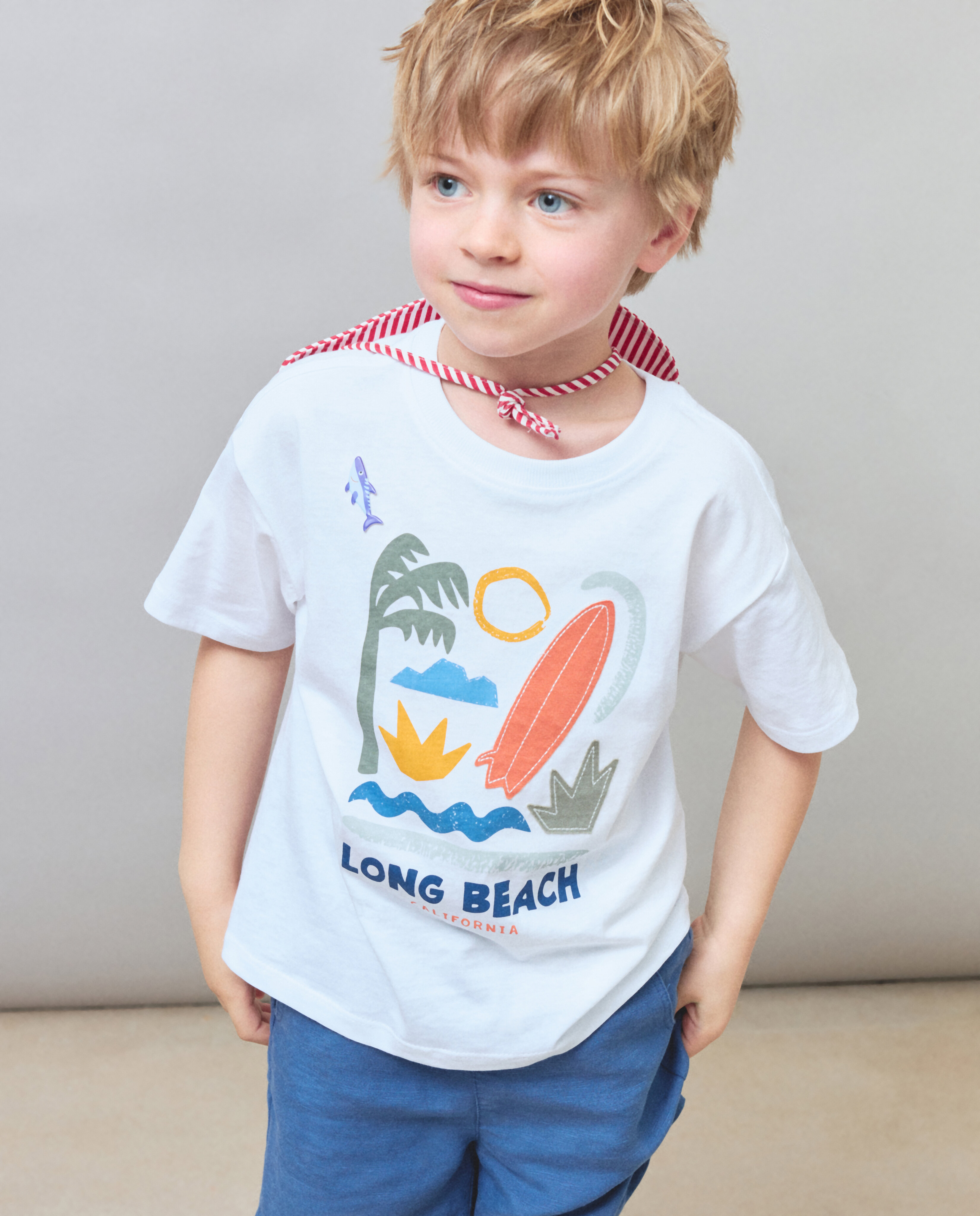 Camiseta manga corta fantasía gráfico parches de niño - Kids El Corte Inglés - Blanco Blanco-1