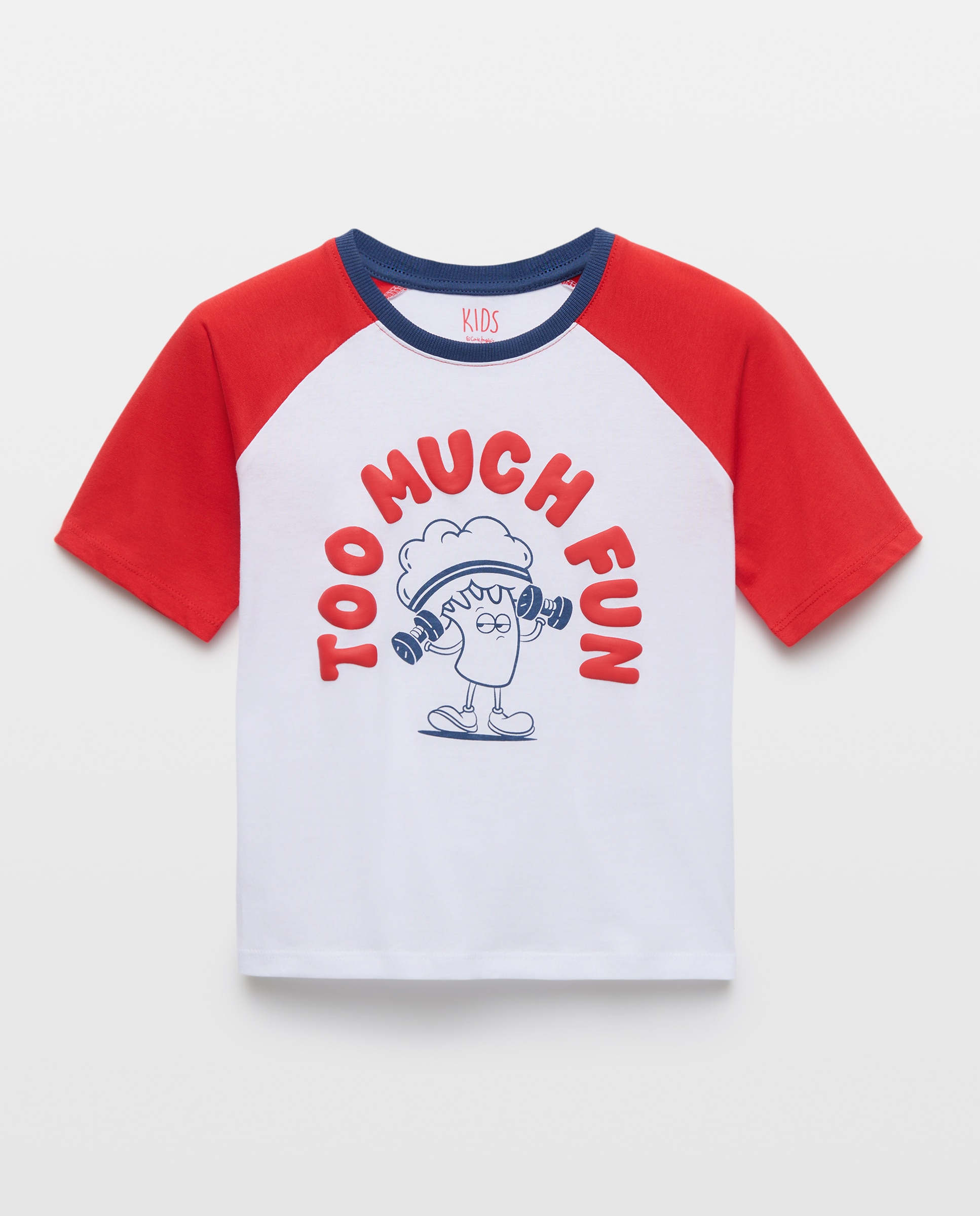 T-shirt de Manga Raglã Curta Desportiva Kids El Corte Inglés Vermelho-4