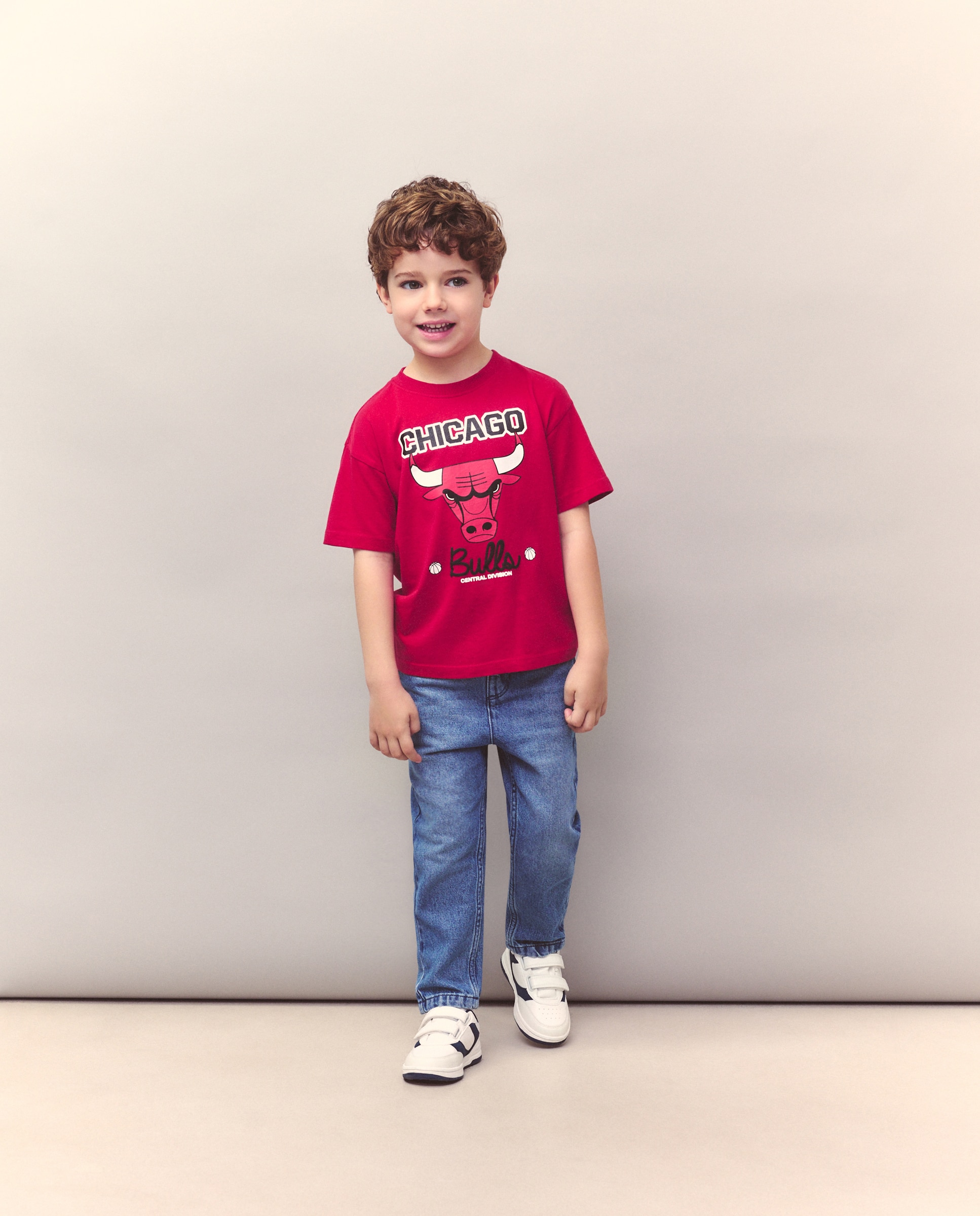 Camiseta manga corta licencia NBA CHICAGO BULLS de niño - Kids El Corte Inglés - Rojo Rojo-1