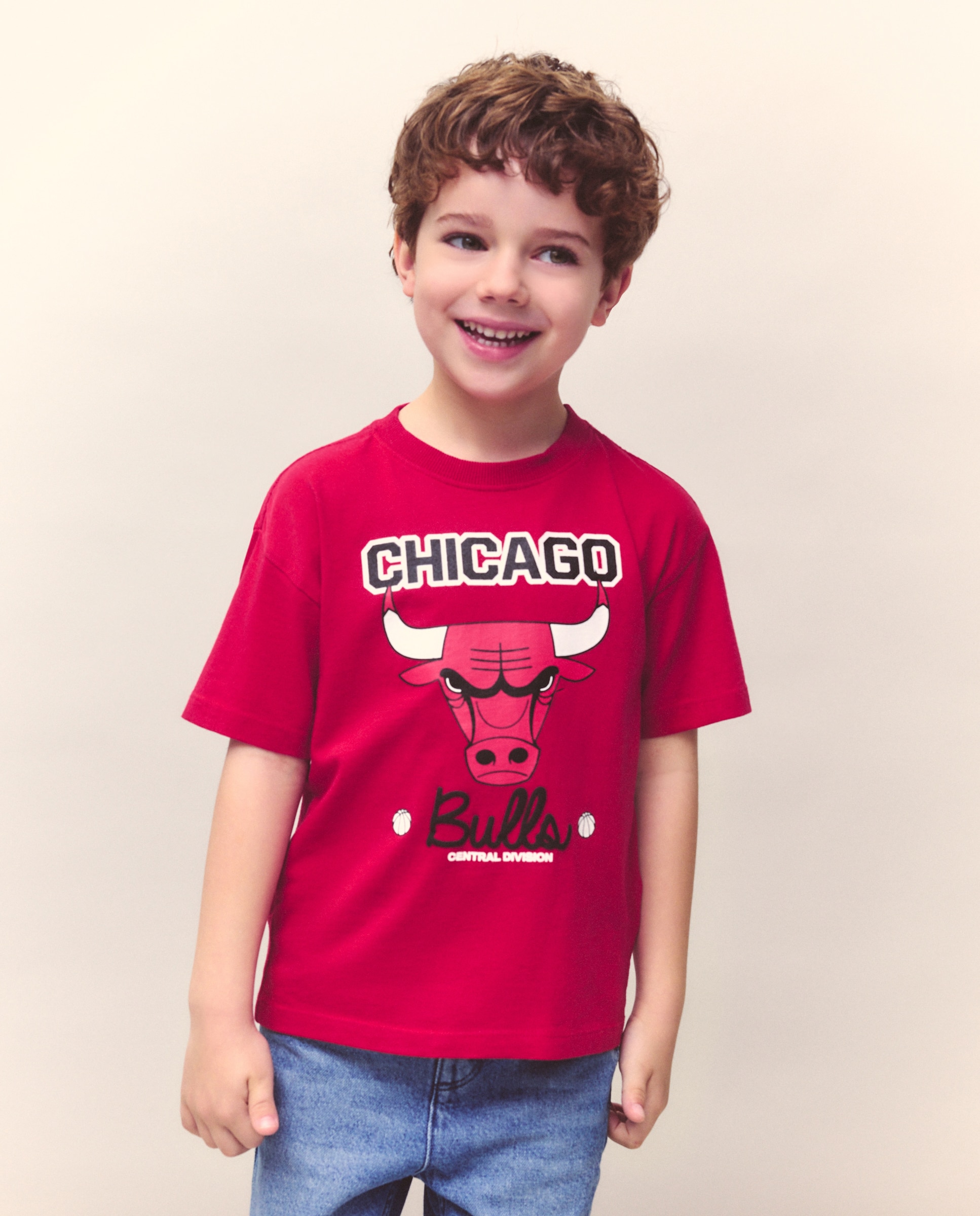 Camiseta manga corta licencia NBA CHICAGO BULLS de niño - Kids El Corte Inglés - Rojo Rojo-2