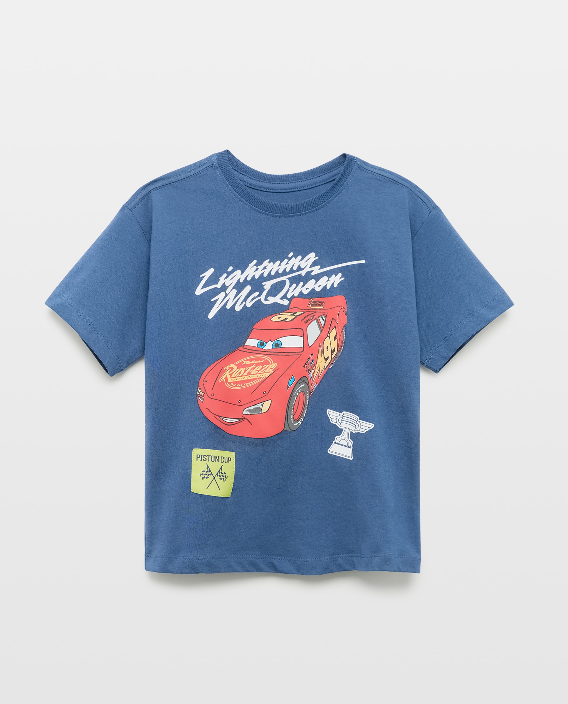 T-shirt de Manga Curta com Estampado Carros Kids El Corte Inglés Azul-marinho-4