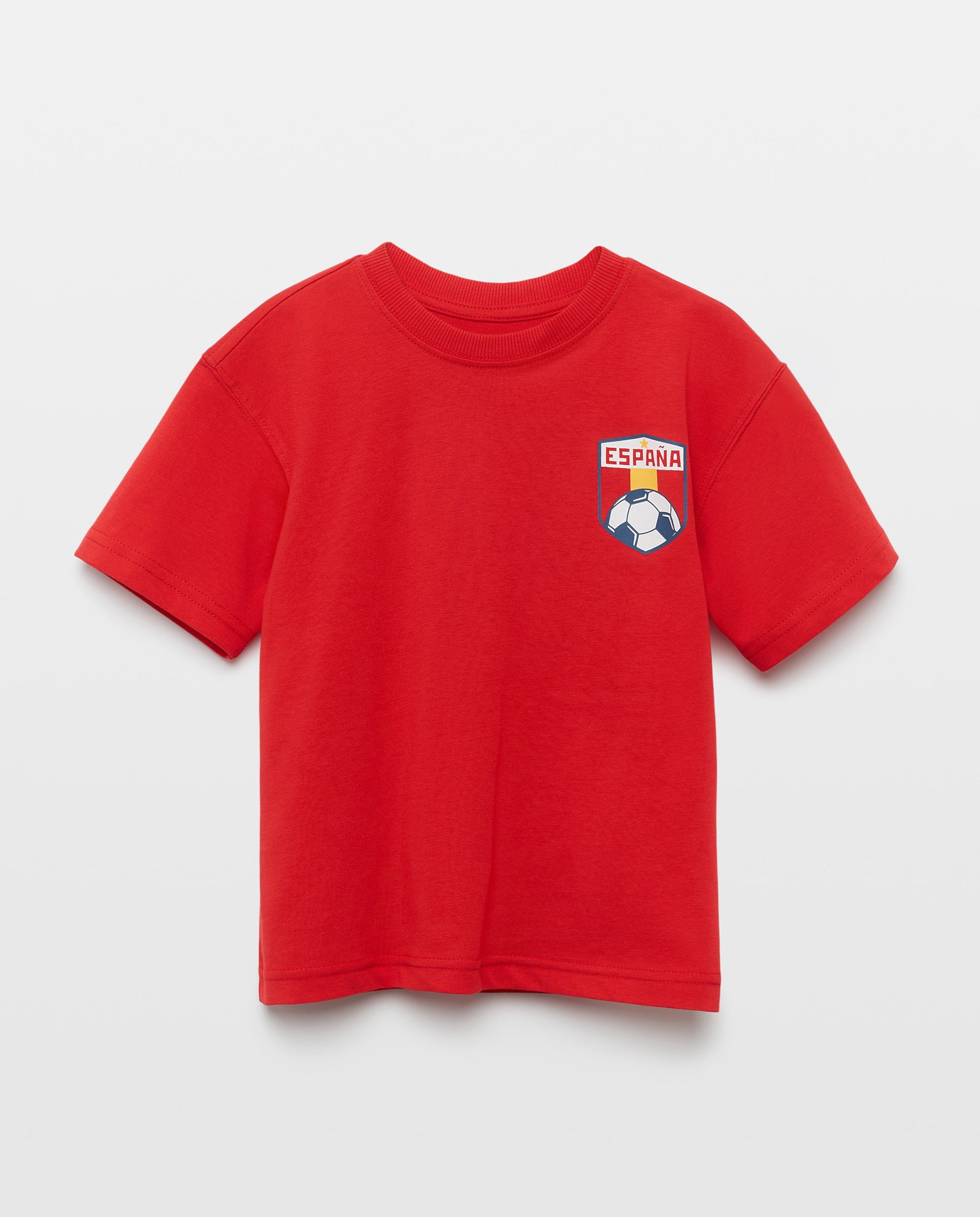 T-shirt de Manga Curta e Gola Redonda Mundial para Criança Kids El Corte Inglés 600 Vermelho-4
