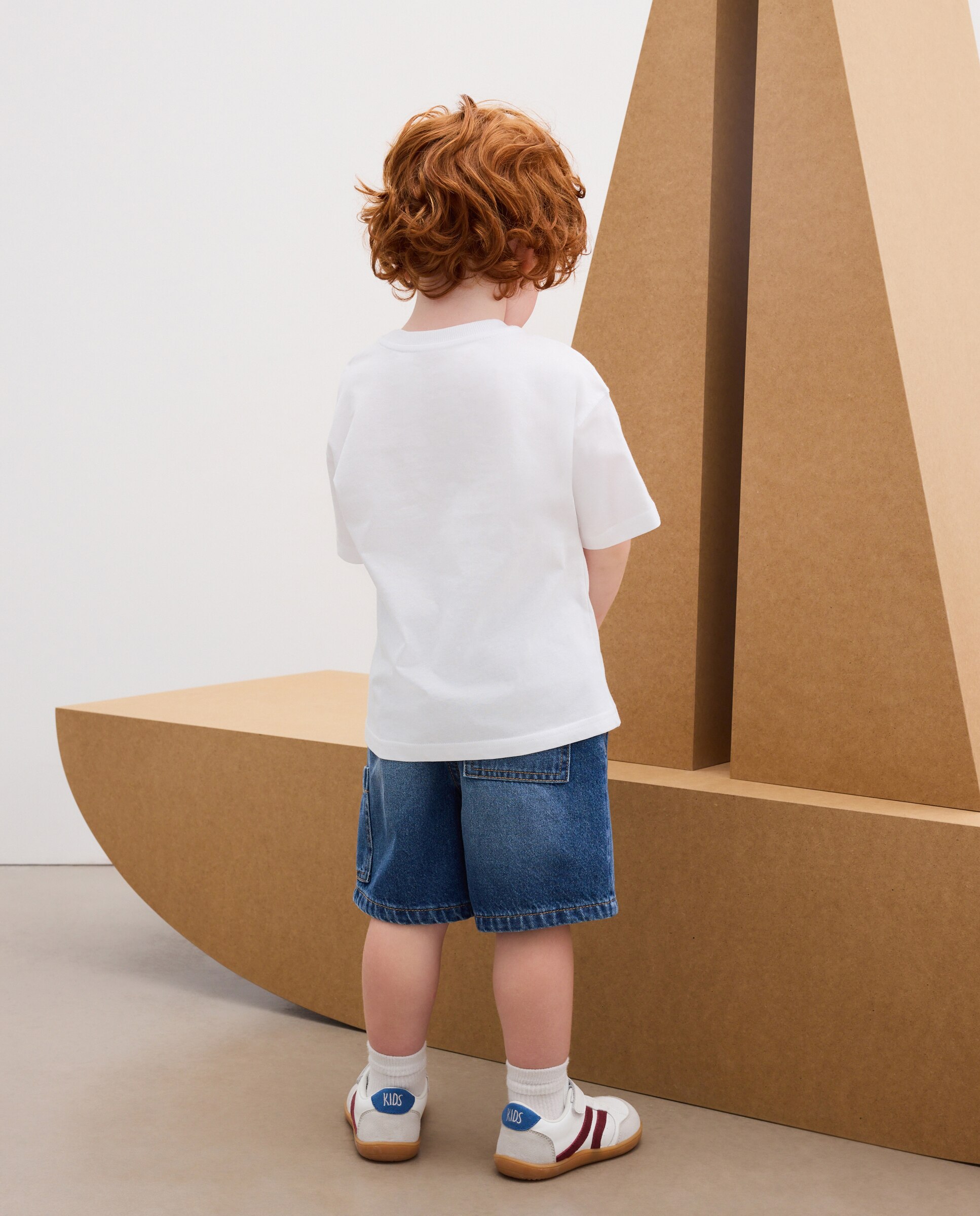 Camiseta manga corta y cuello caja mundial para niños - Kids El Corte Inglés - Blanco Blanco-3