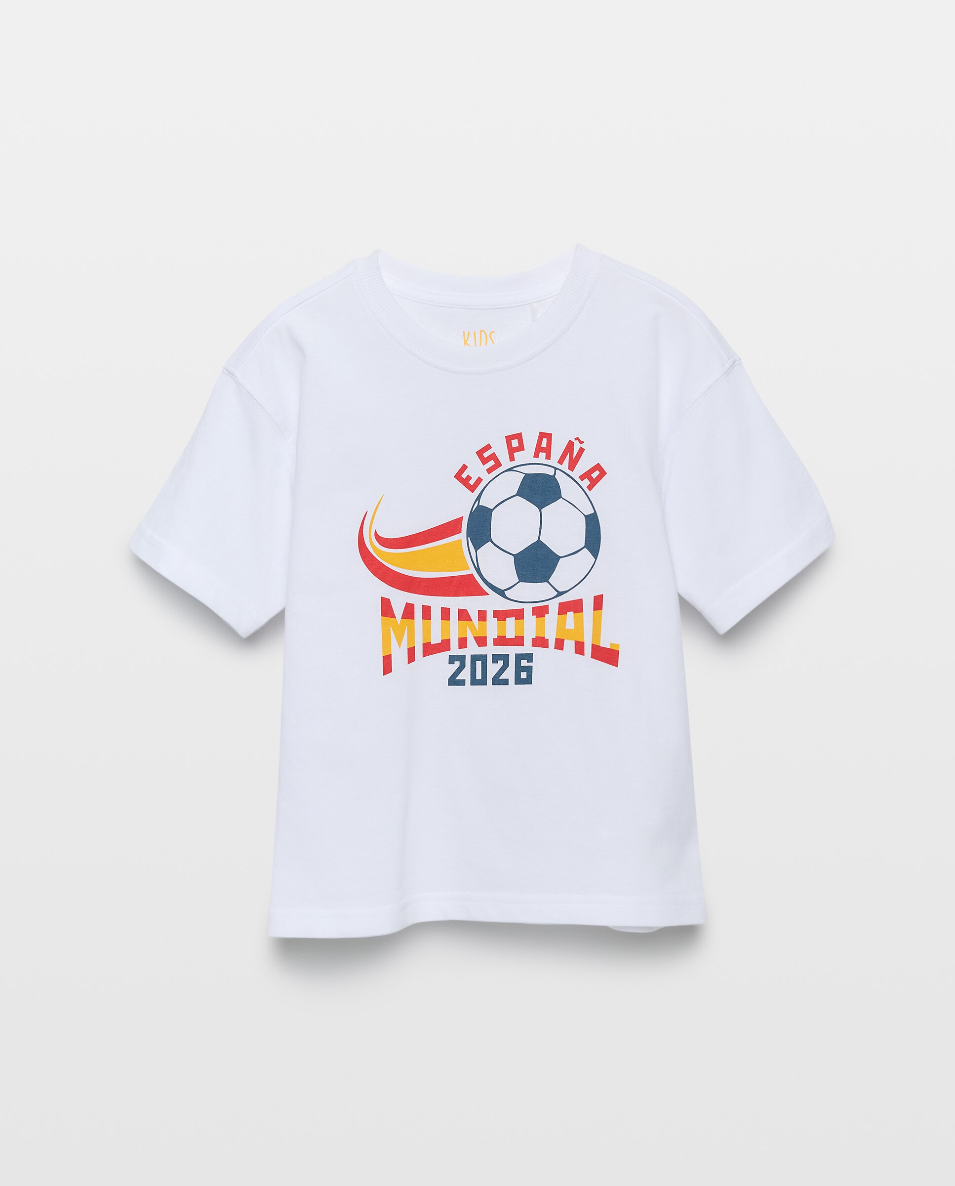 Camiseta manga corta y cuello caja mundial para niños - Kids El Corte Inglés - Blanco Blanco-4
