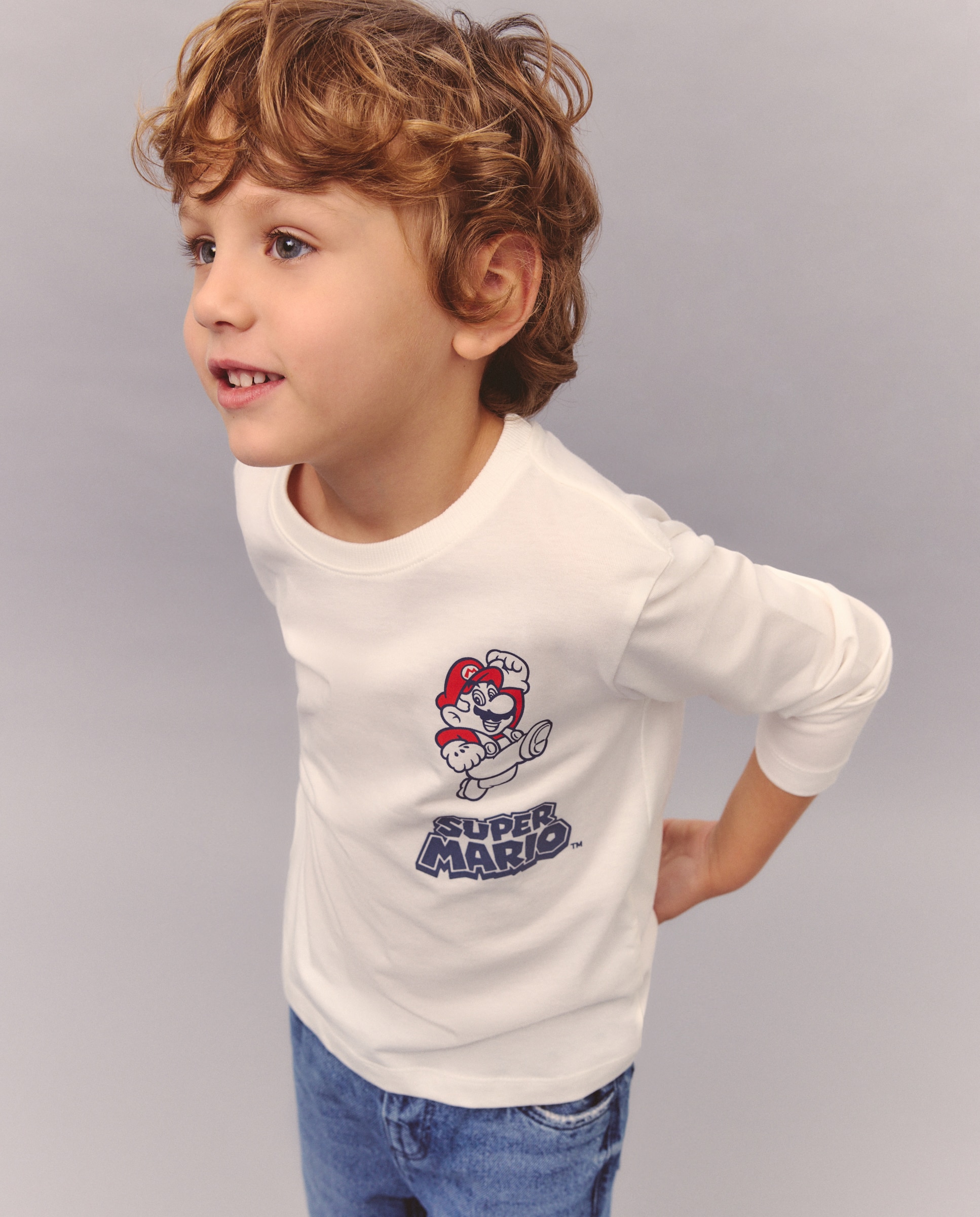 Imagem 0 de Camisola de Manga Comprida com Estampado Mario Bros