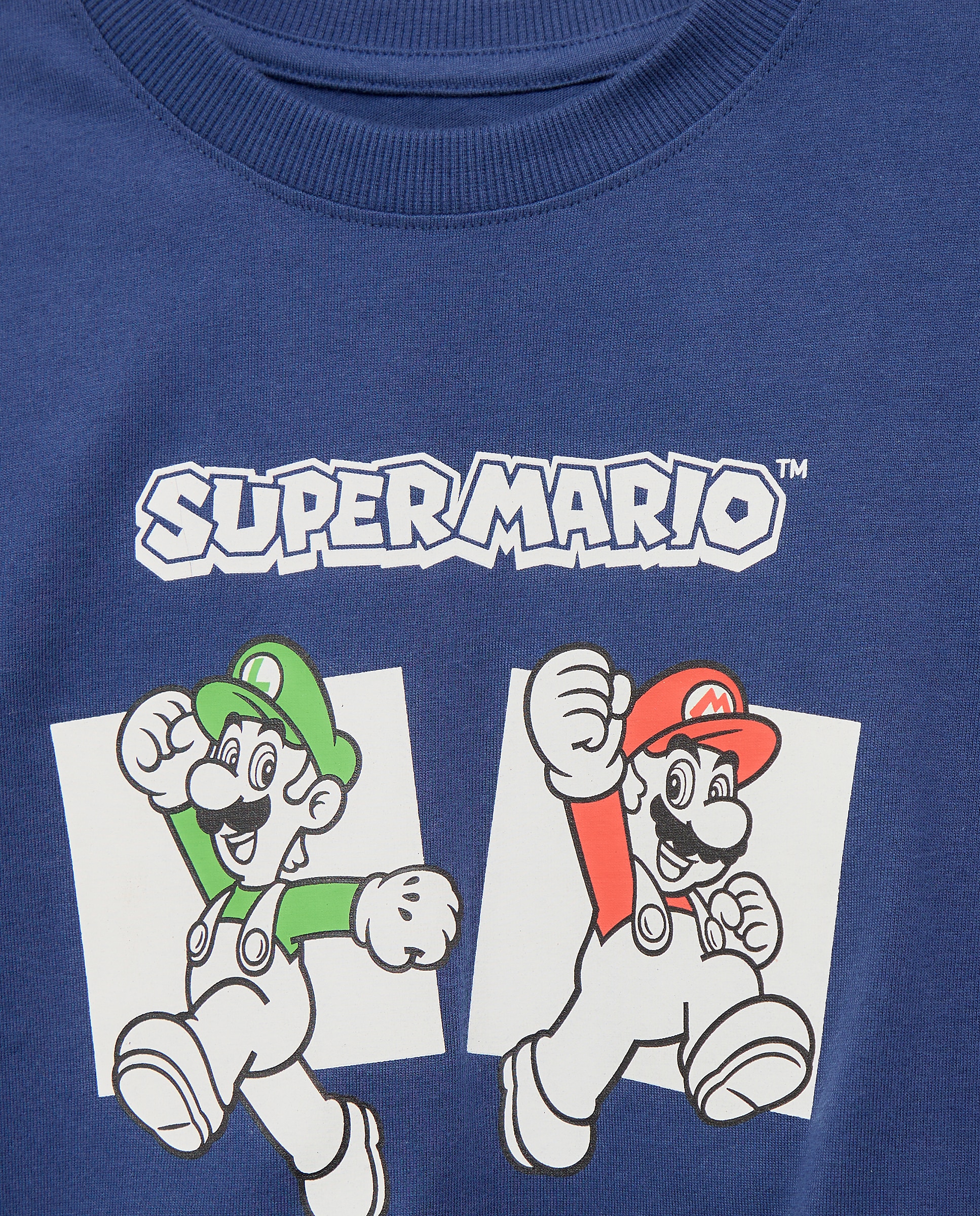 Camisola de Manga Comprida com Estampado Mario Bros Azul-marinho-5