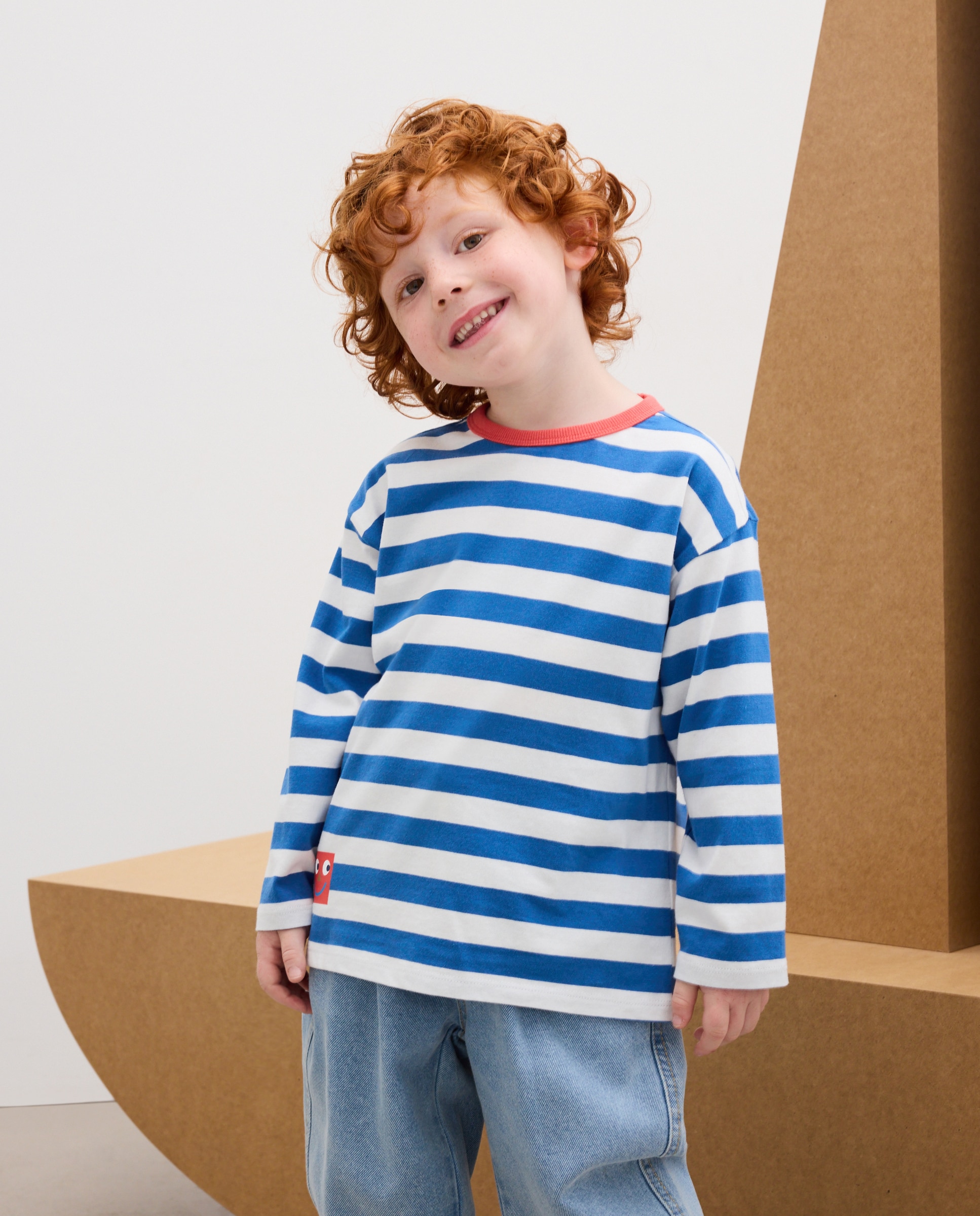 Camiseta manga larga rayas de niño - Kids El Corte Inglés - Azul Azul-1