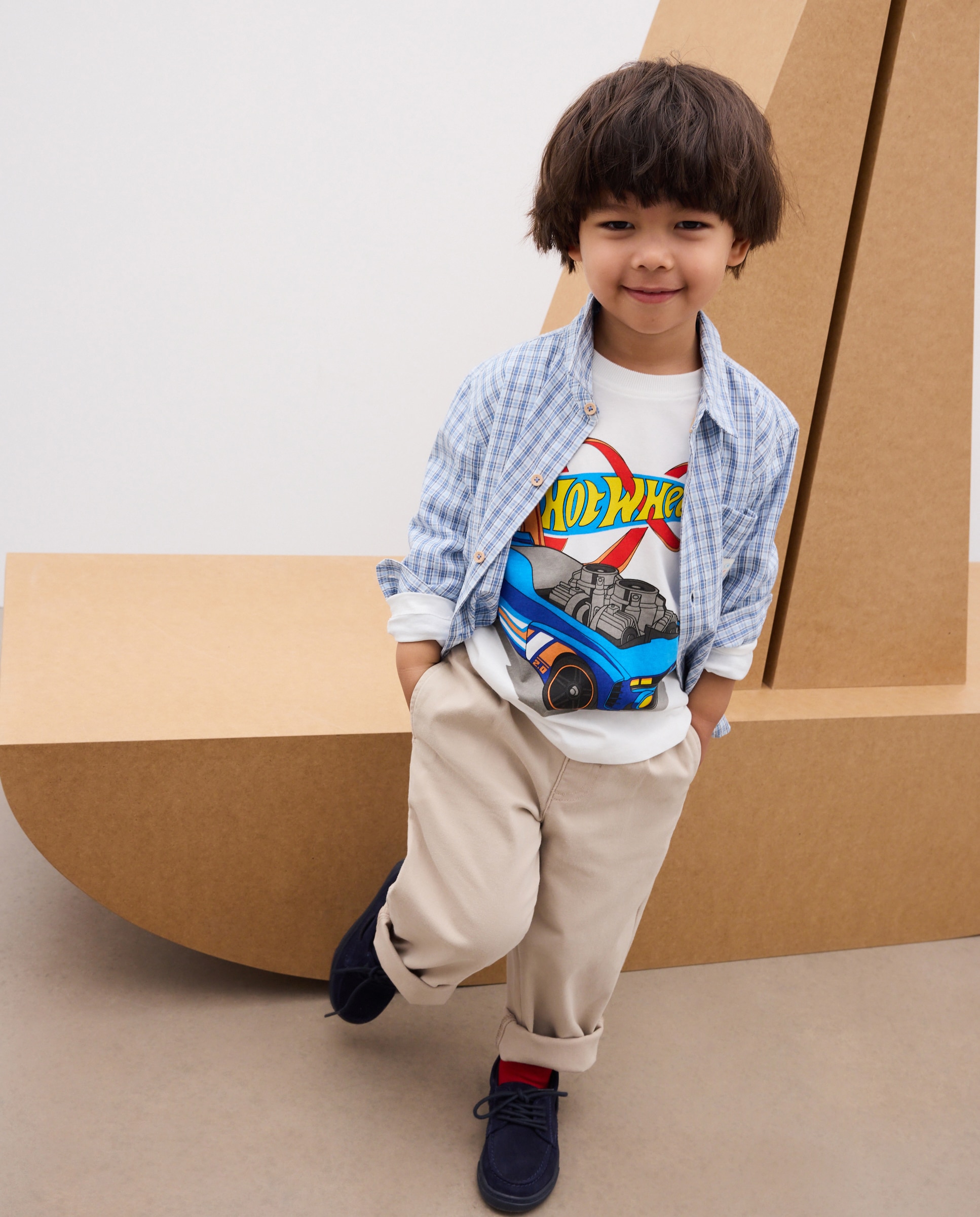 Camiseta manga larga Hot Wheels de niño - Kids El Corte Inglés - Blanco Blanco-1