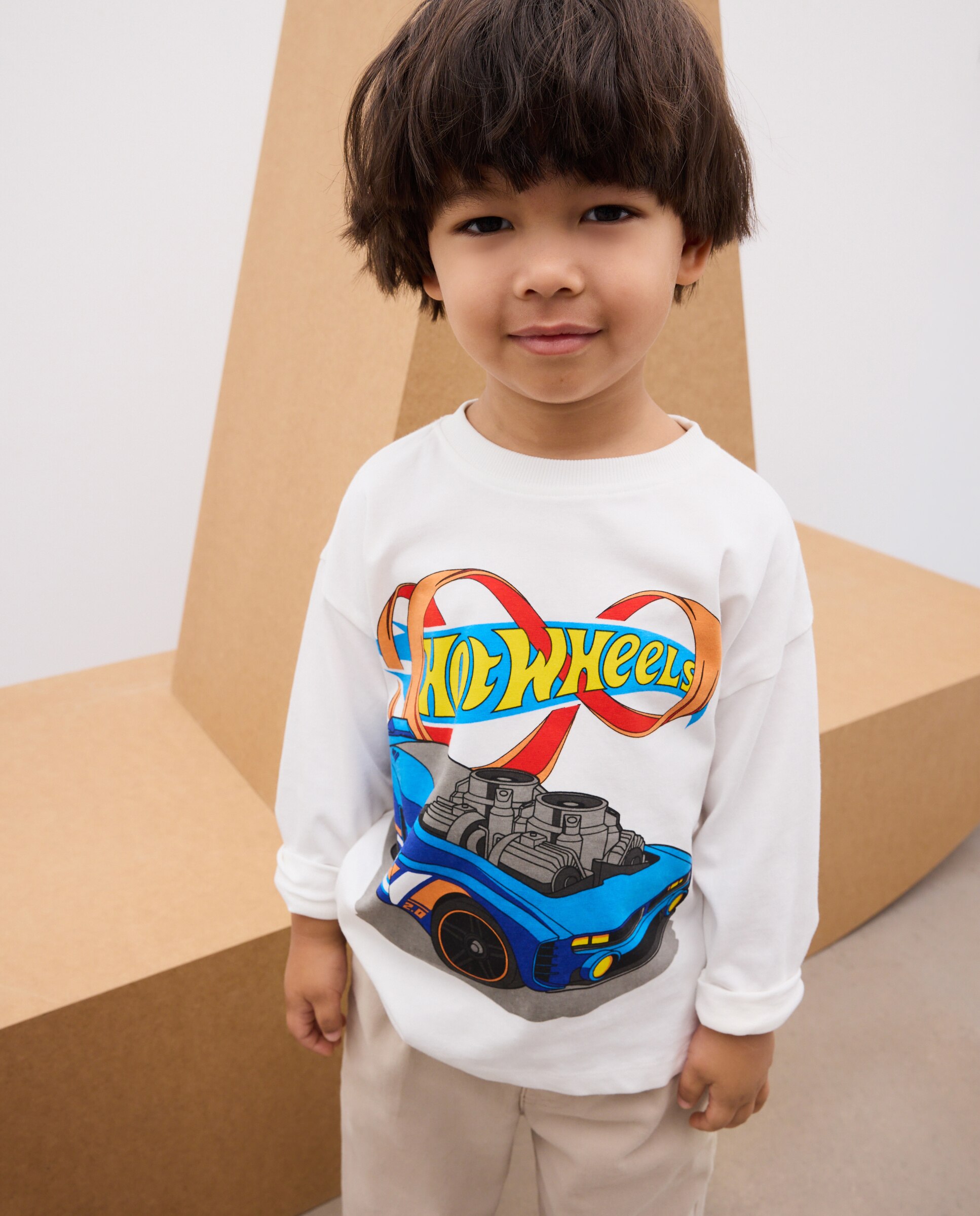 Camiseta manga larga Hot Wheels de niño - Kids El Corte Inglés - Blanco Blanco-2
