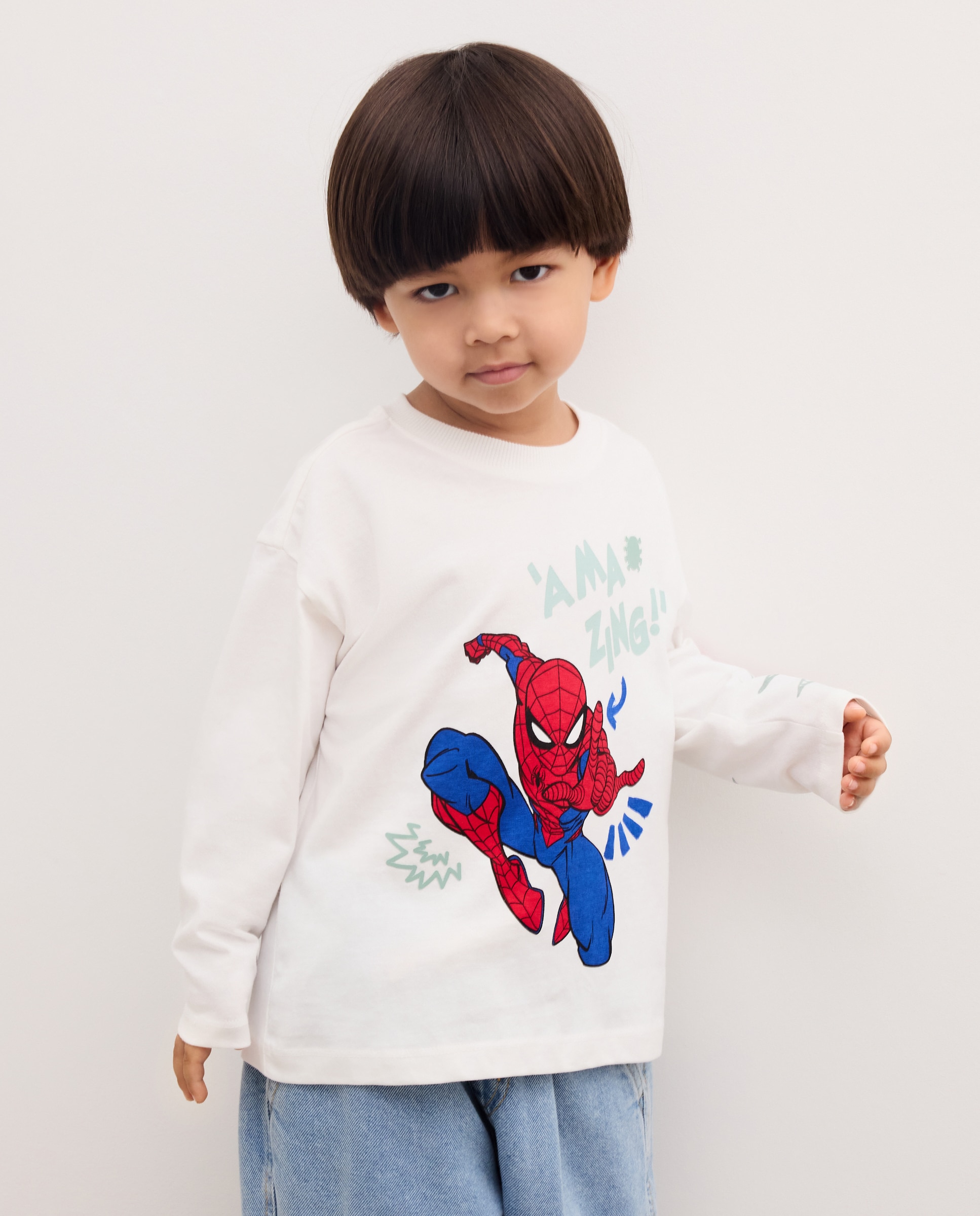 Camiseta manga larga Spiderman de niño - Kids El Corte Inglés - Blanco Blanco-1