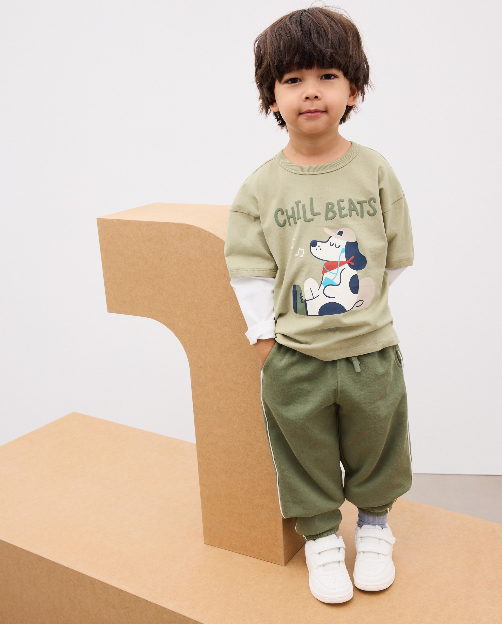 Camiseta manga larga con doble manga de niño - Kids El Corte Inglés - Blanco Blanco-2