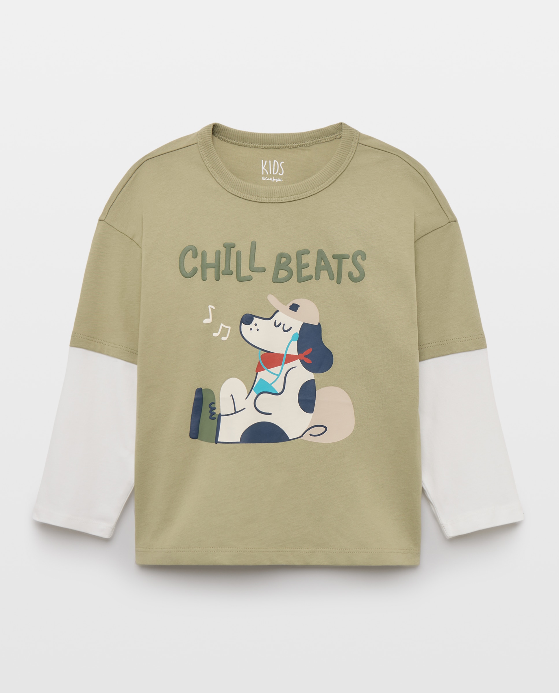 Camiseta manga larga con doble manga de niño - Kids El Corte Inglés - Blanco Blanco-4