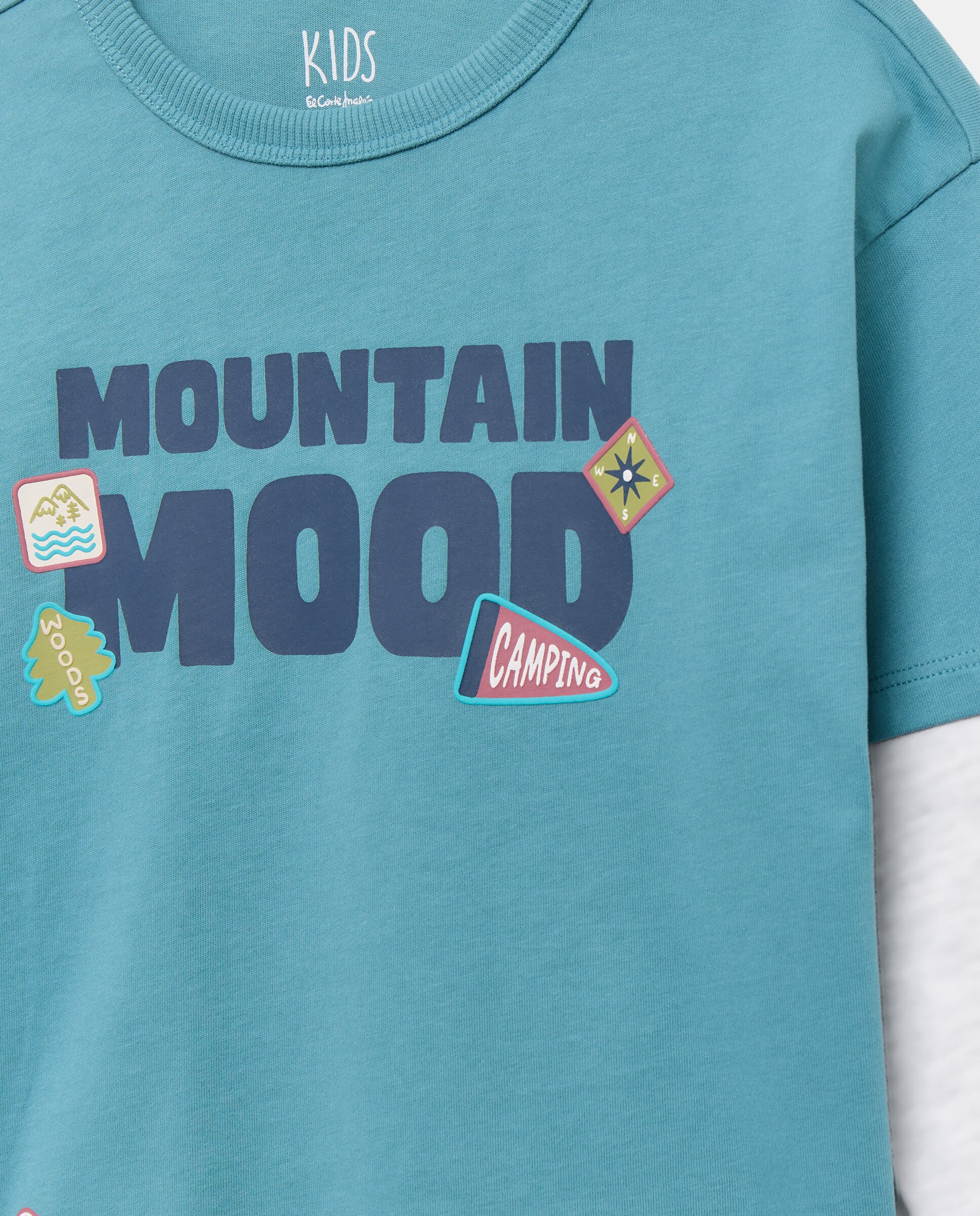 Camiseta manga larga con doble manga de niño - Kids El Corte Inglés - Azul Azul-2
