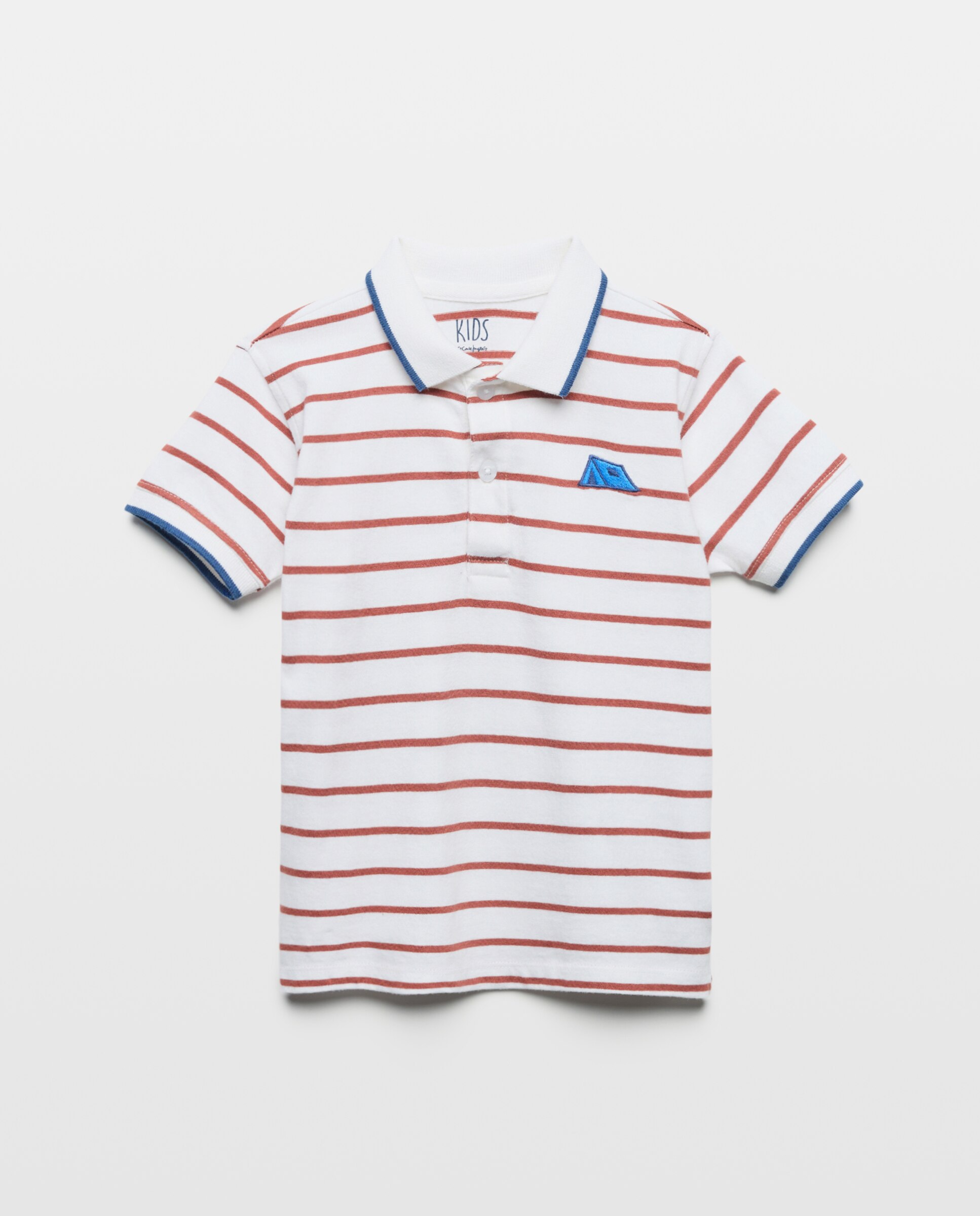 Polo de Manga Curta às Riscas Kids El Corte Inglés Branco-4
