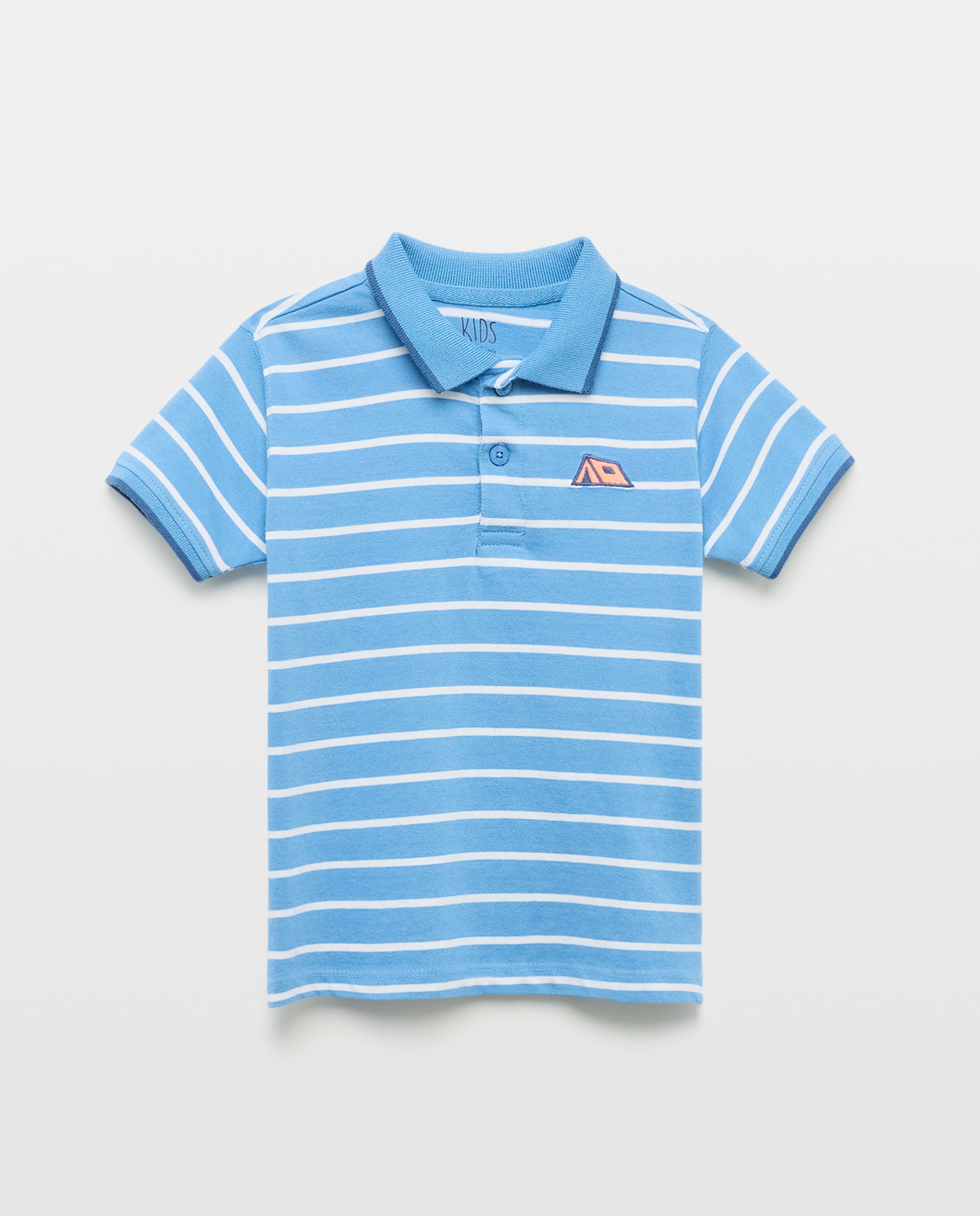 Polo de Manga Curta às Riscas Kids El Corte Inglés Azul-4