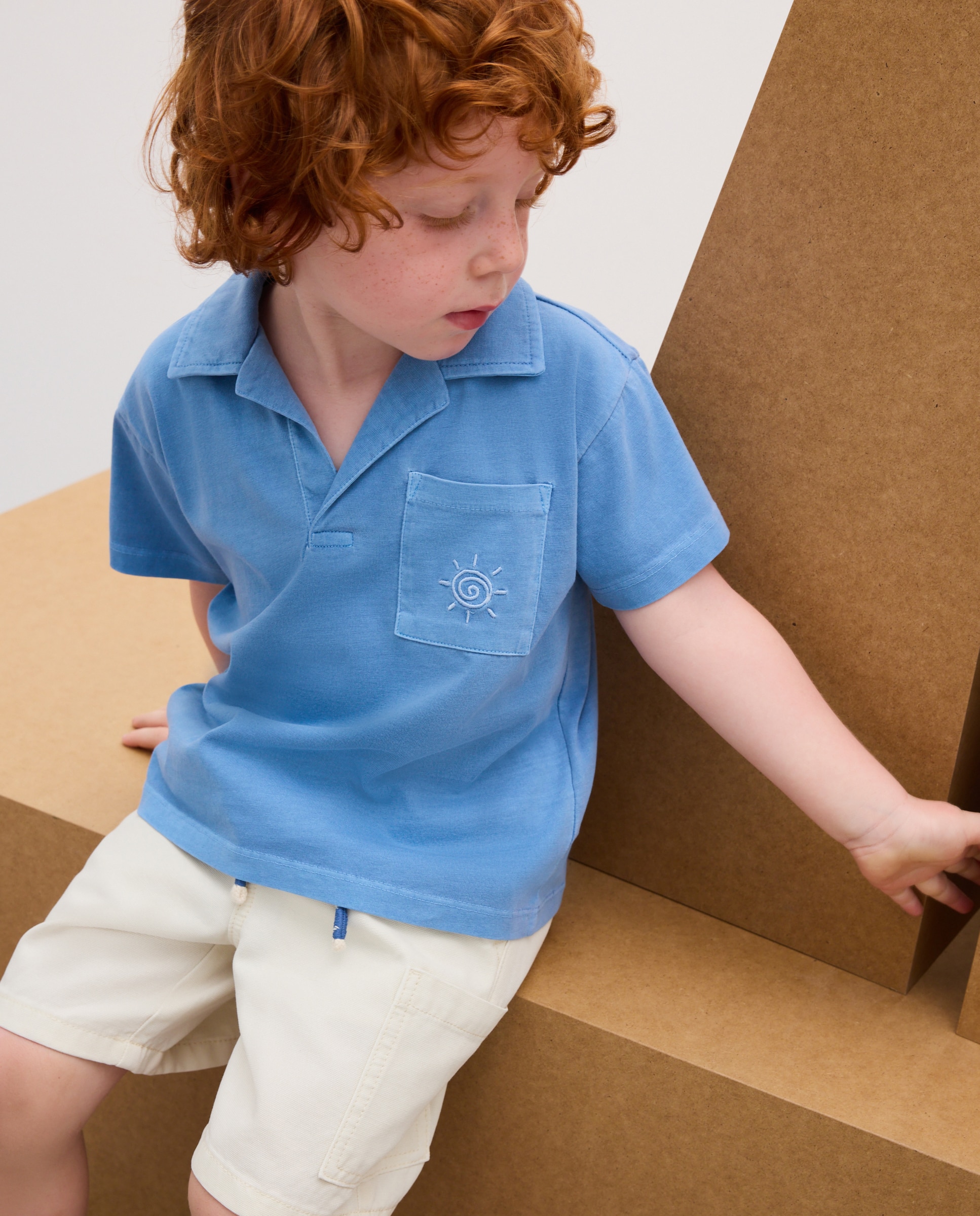 Polo liso para niño de manga corta - Kids El Corte Inglés - 400 Azul 400 Azul-1