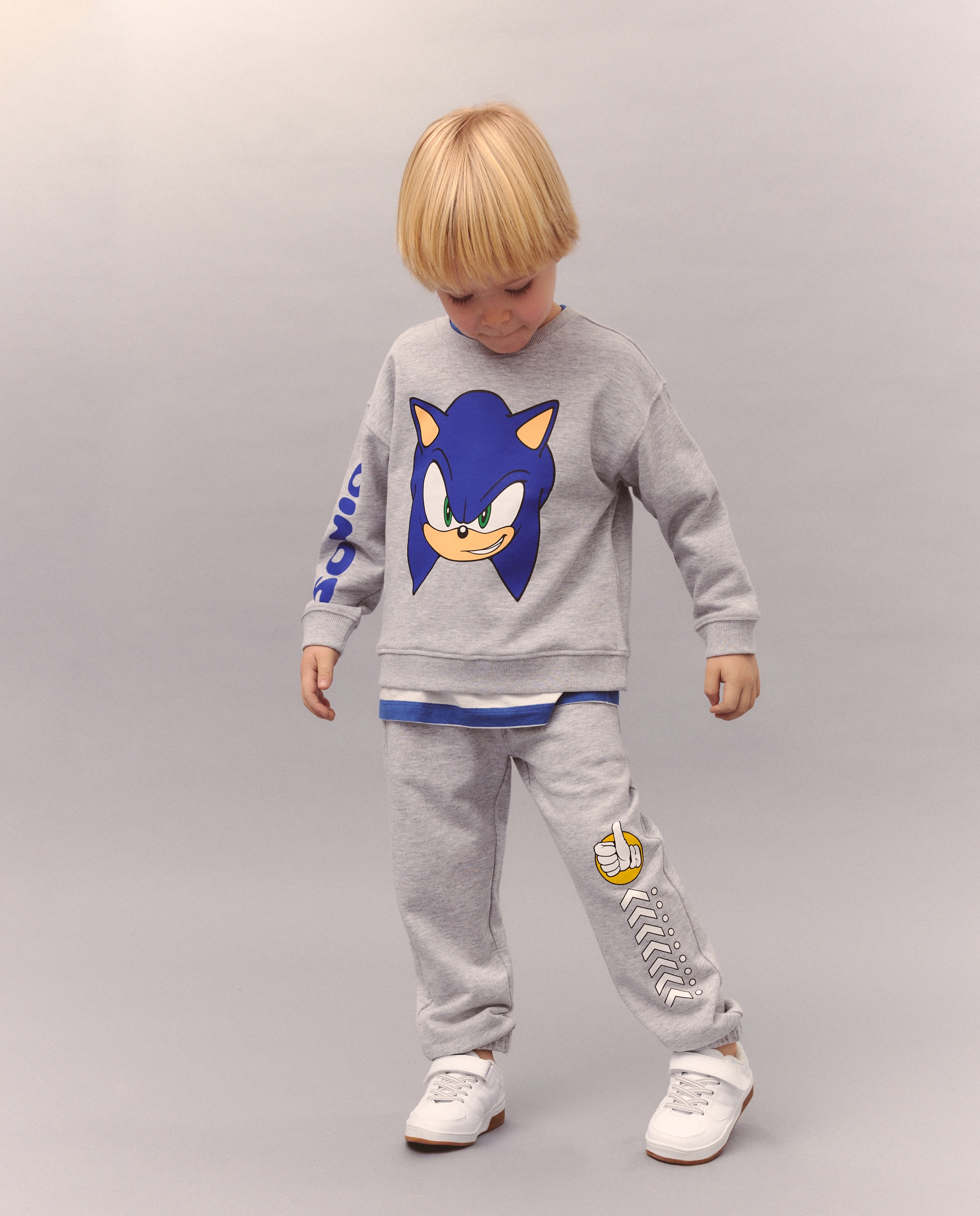 Conjunto largo de 2 piezas licencia SONIC de niño - Kids El Corte Inglés - Gris Gris-2