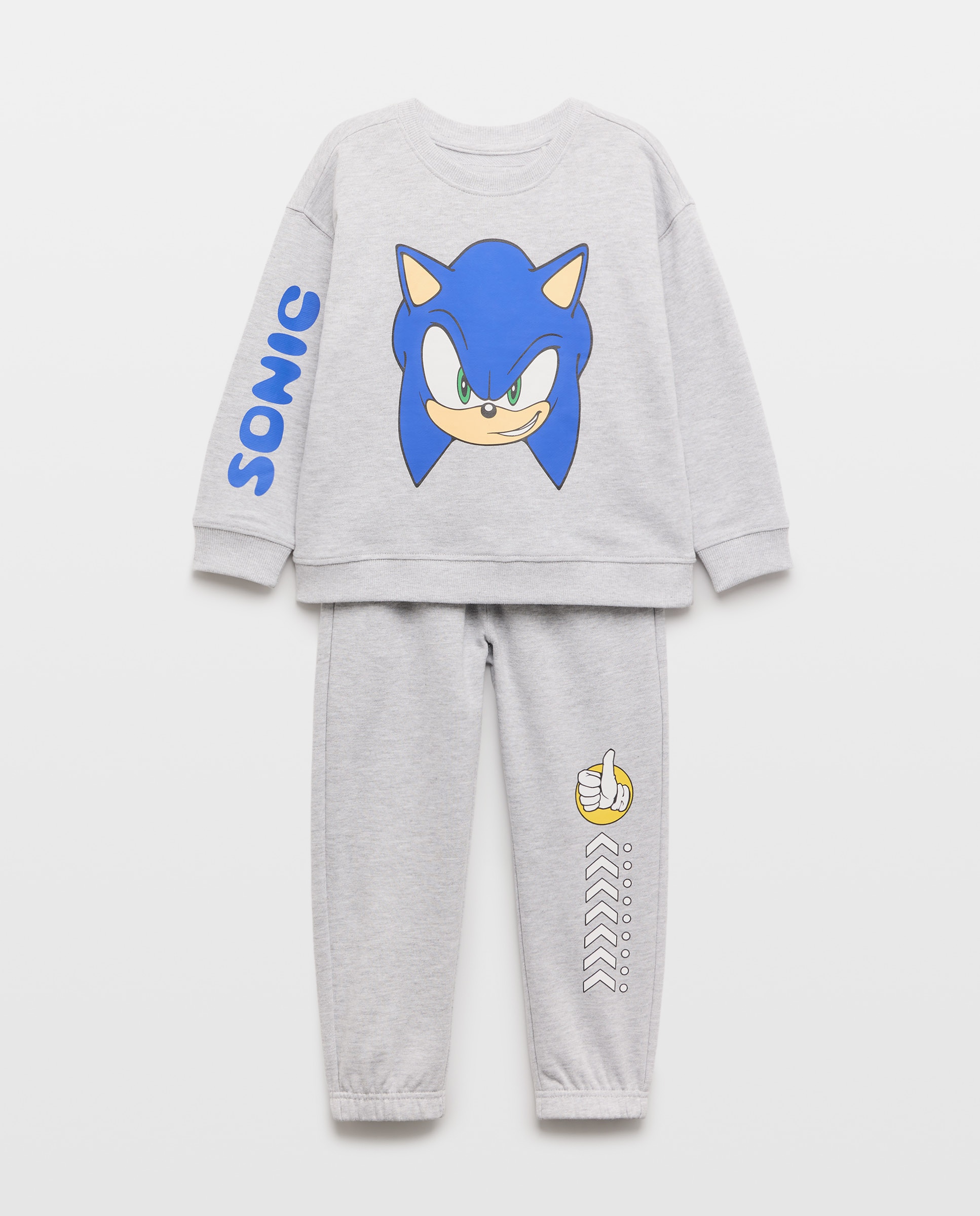 Conjunto largo de 2 piezas licencia SONIC de niño - Kids El Corte Inglés - Gris Gris-4