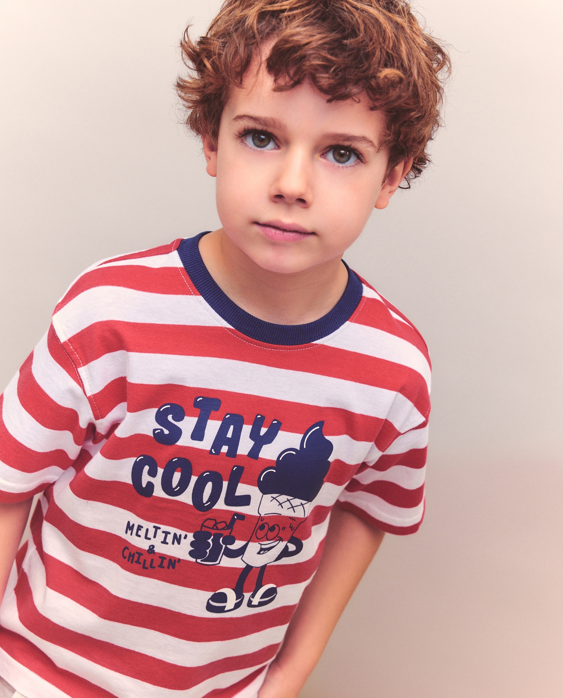 Conjunto Curto de Duas Peças às Riscas Kids El Corte Inglés Multicolor-2