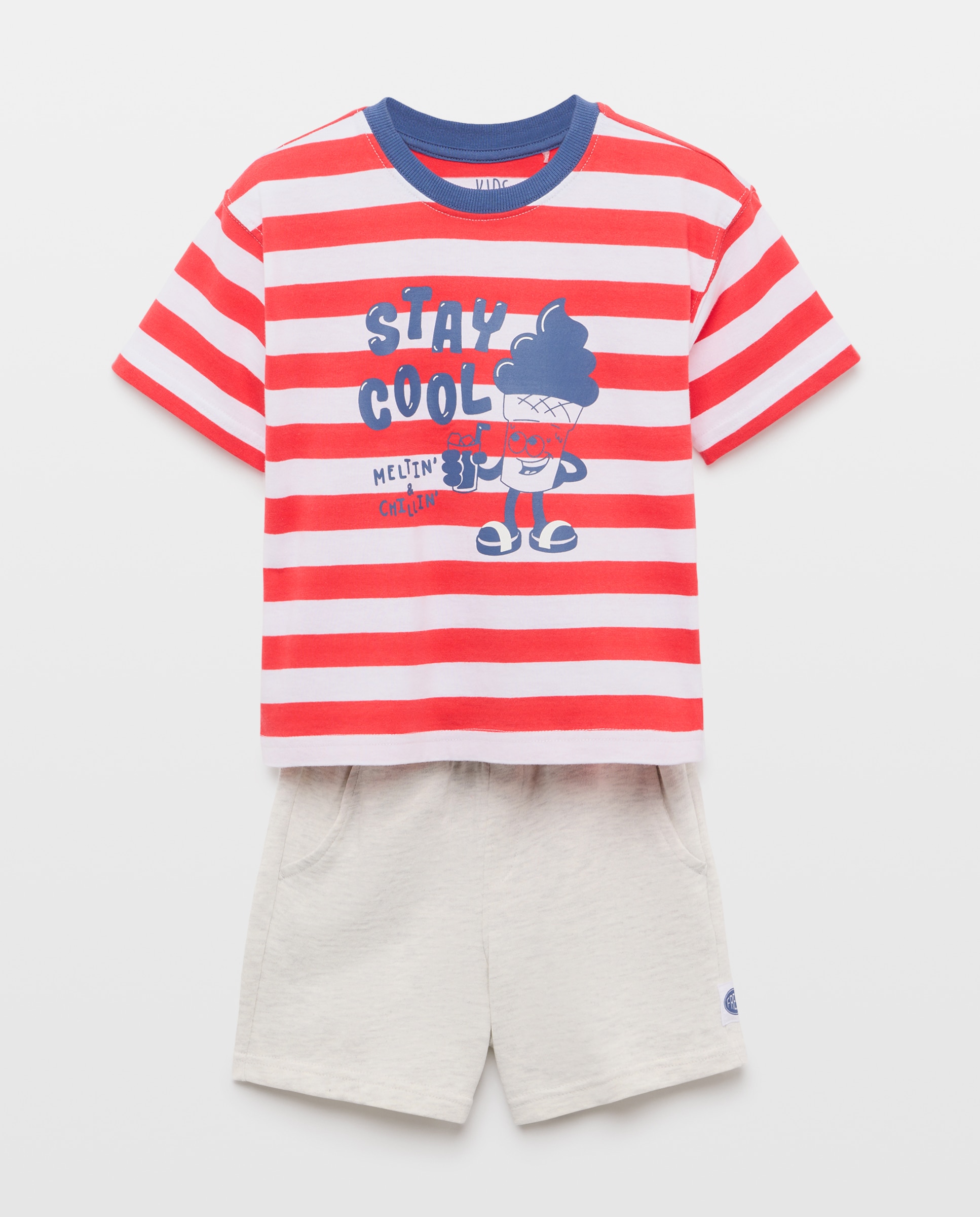 Conjunto Curto de Duas Peças às Riscas Kids El Corte Inglés Multicolor-5