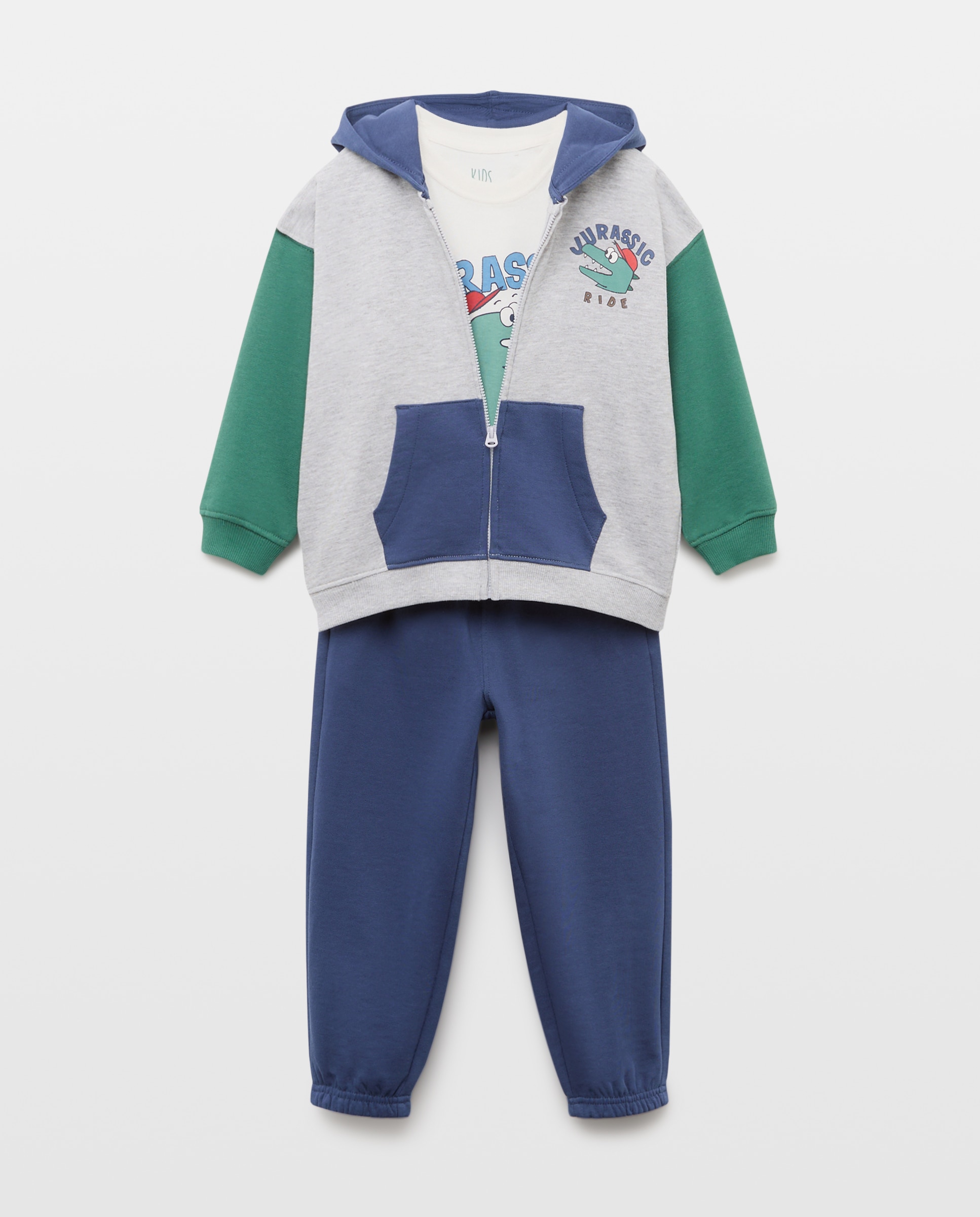 Conjunto de sudadera abierta y pantalón felpa de niño - Kids El Corte Inglés - Azul Azul-5