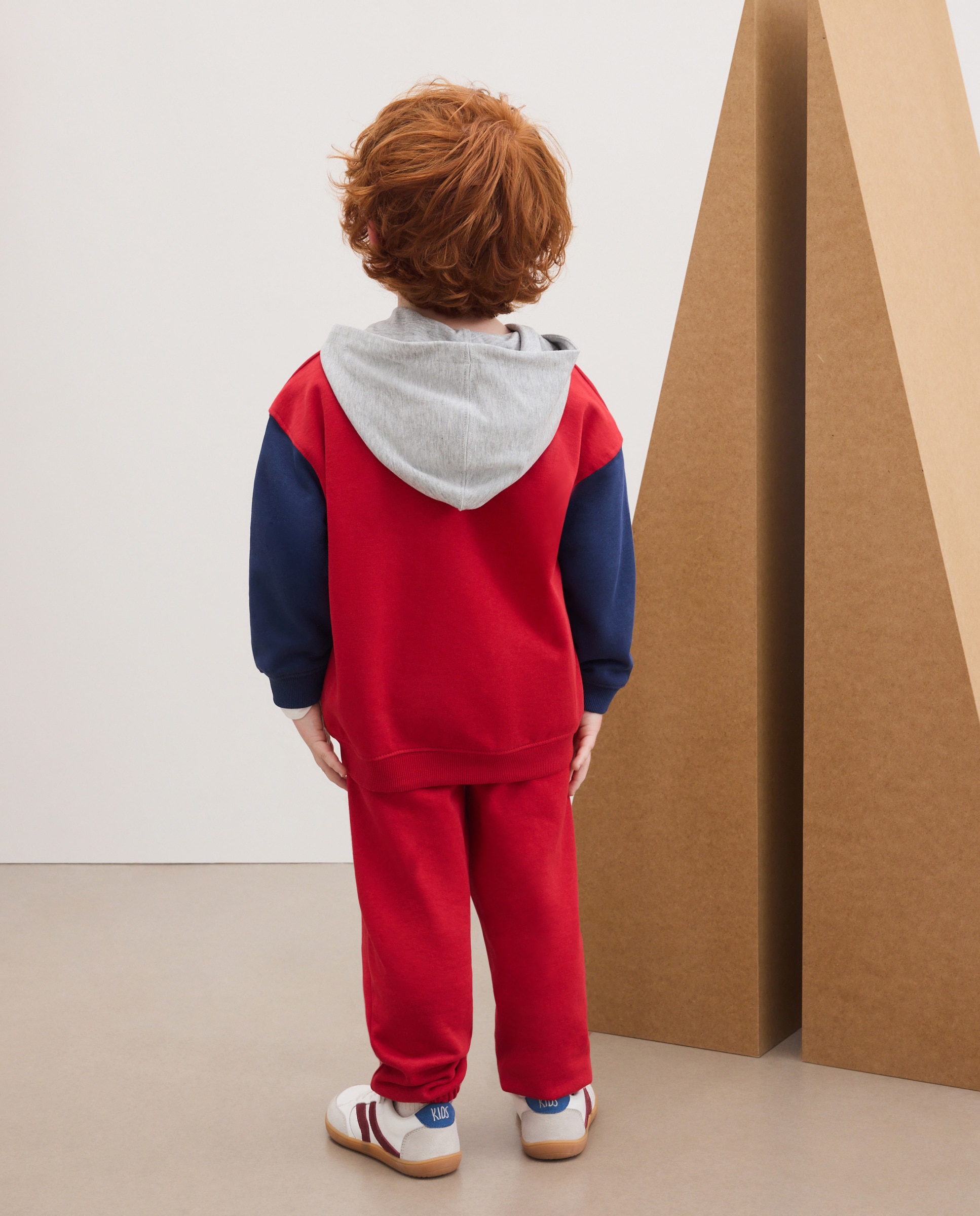 Conjunto de sudadera abierta y pantalón felpa de niño - Kids El Corte Inglés - Rojo Rojo-2