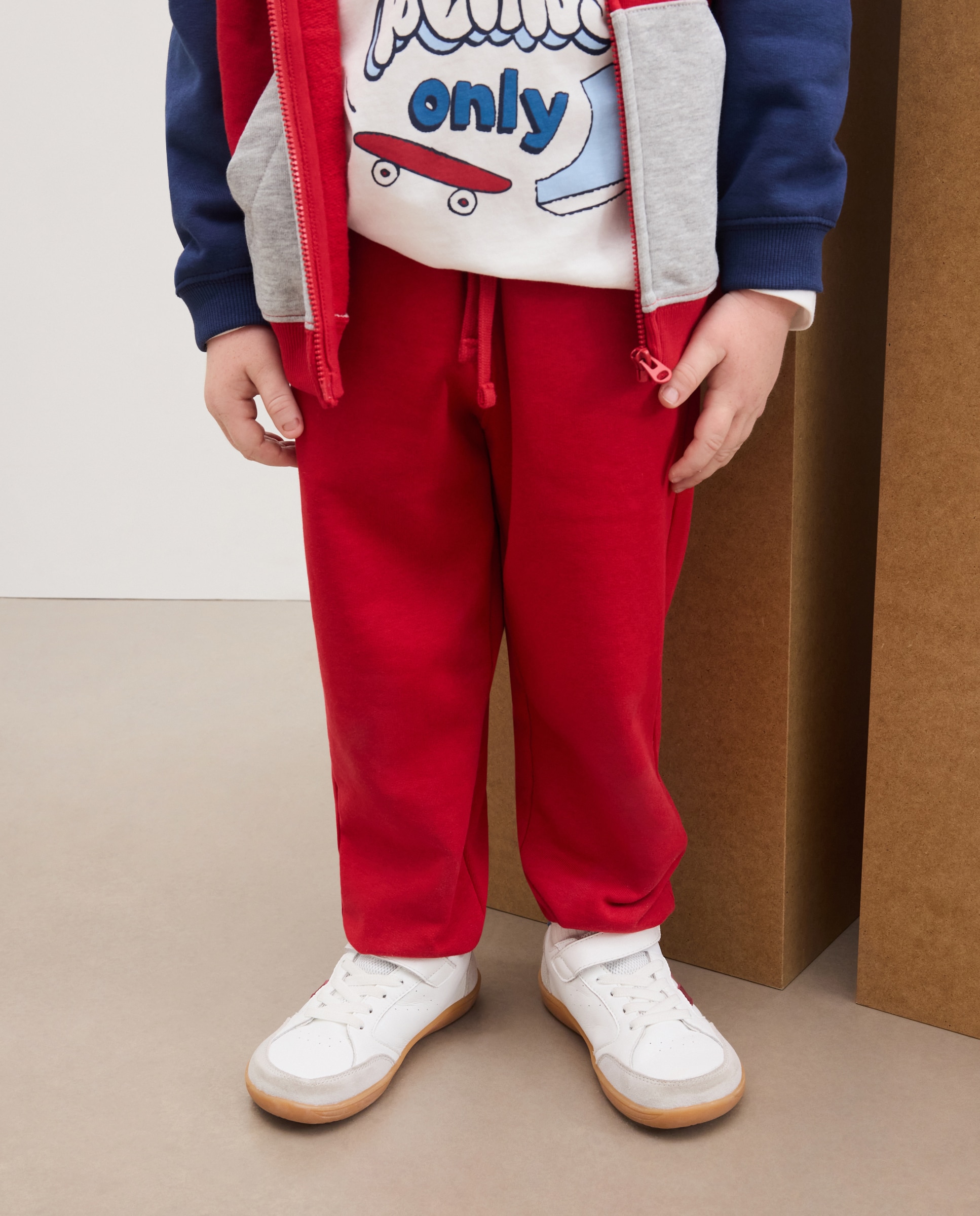 Conjunto de sudadera abierta y pantalón felpa de niño - Kids El Corte Inglés - Rojo Rojo-4
