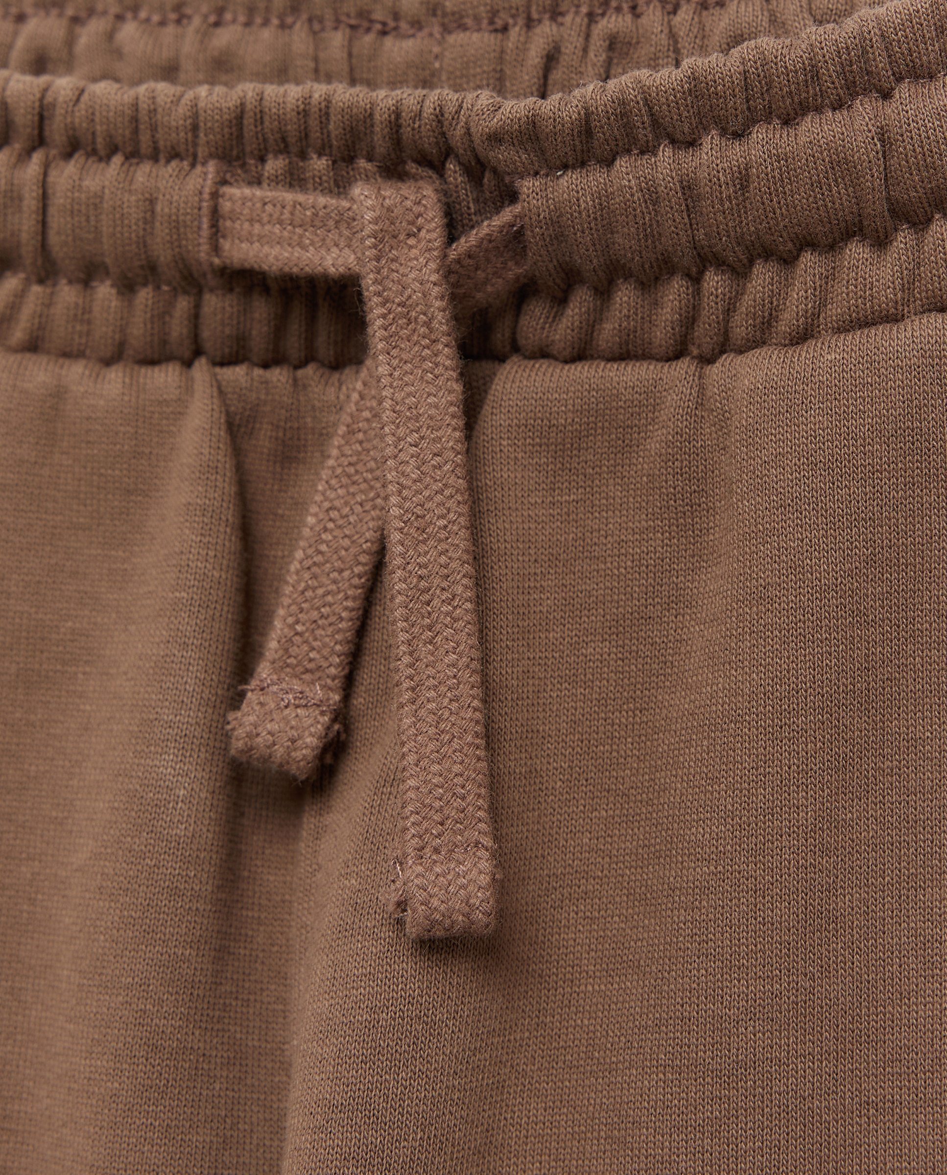 Conjunto de Sweatshirt Fechada e Calças de Felpa Castanho-2