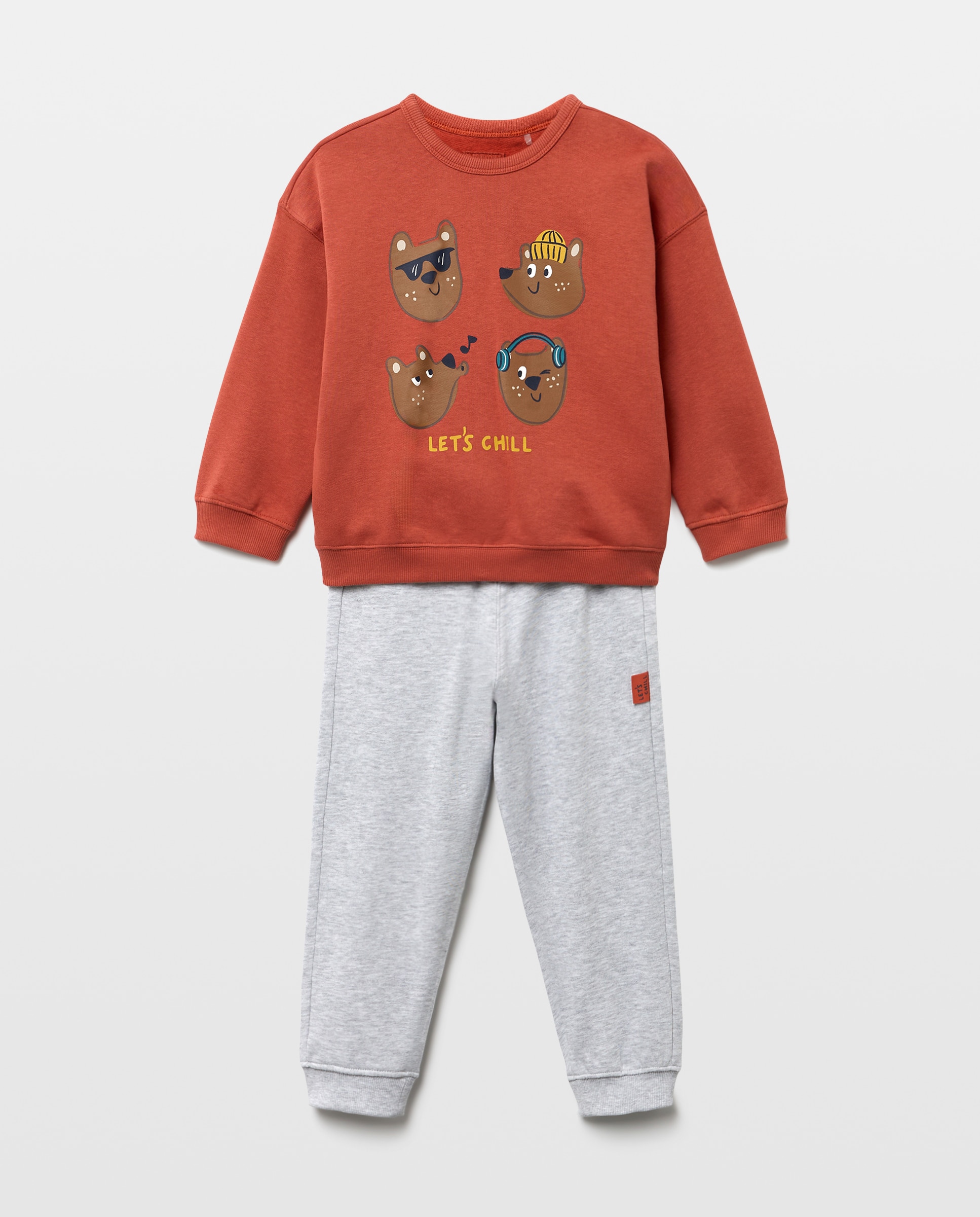 Imagem 0 de Conjunto de 2 peças com Estampado Posicional Comprido de Criança