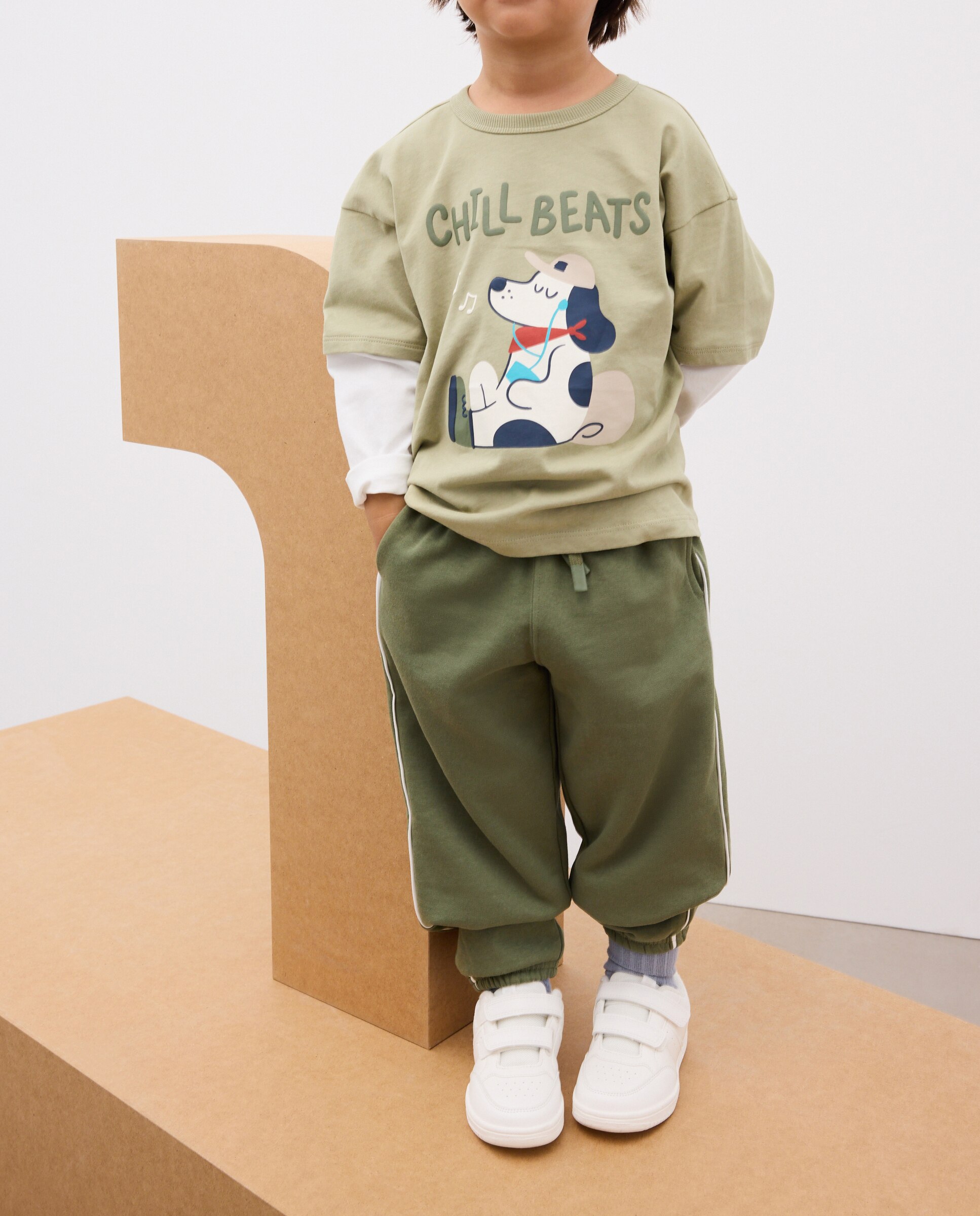 Pantalón felpa tipo jogger con piping de niño - Kids El Corte Inglés - Azul marino Azul marino-2