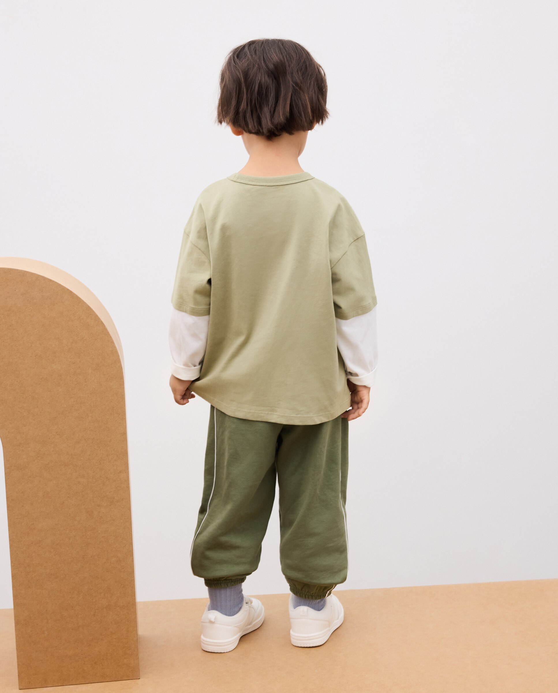 Pantalón felpa tipo jogger con piping de niño - Kids El Corte Inglés - Azul marino Azul marino-3