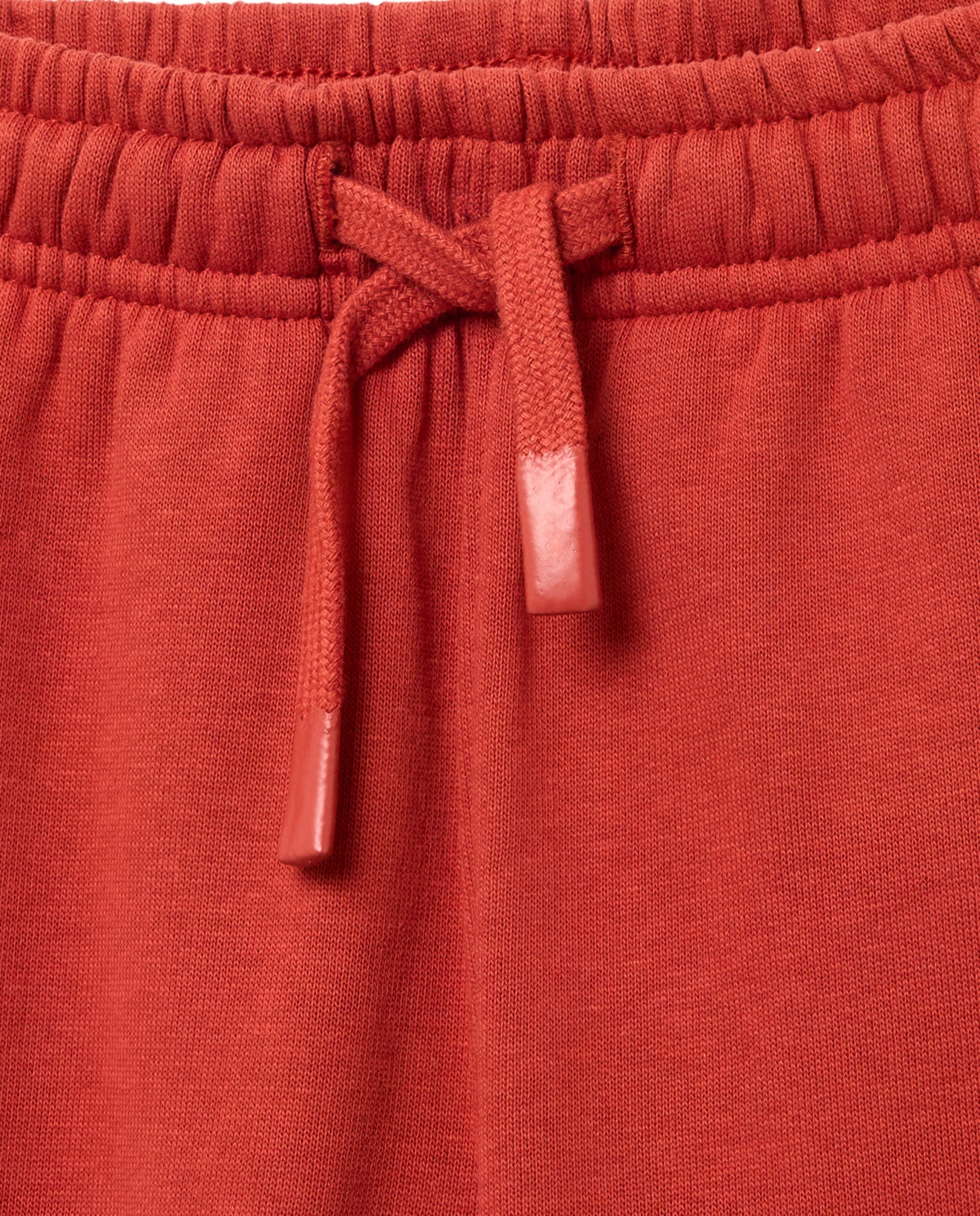 Calças de Felpa Tipo Jogger com Piping de Criança 770 Terracota-2